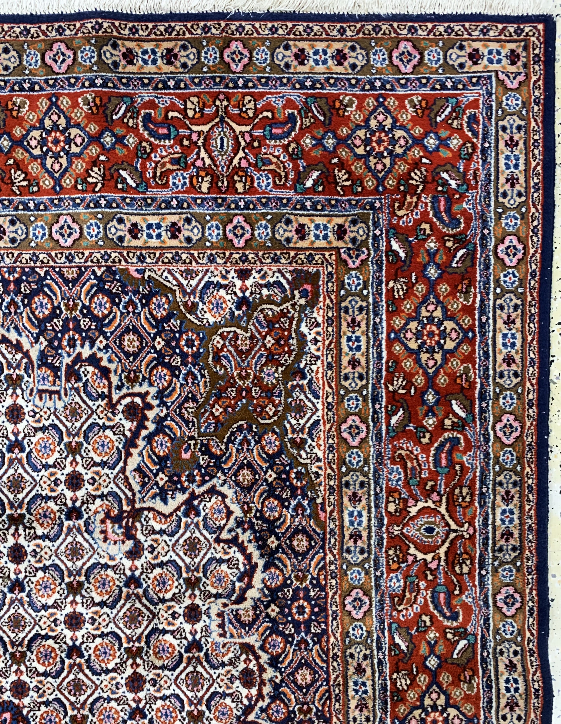 Detail e: Mud, Persien, Ende 20.Jhd, Wolle auf Baumwolle, ca. 314 x 214 cm, EHZ: 2
