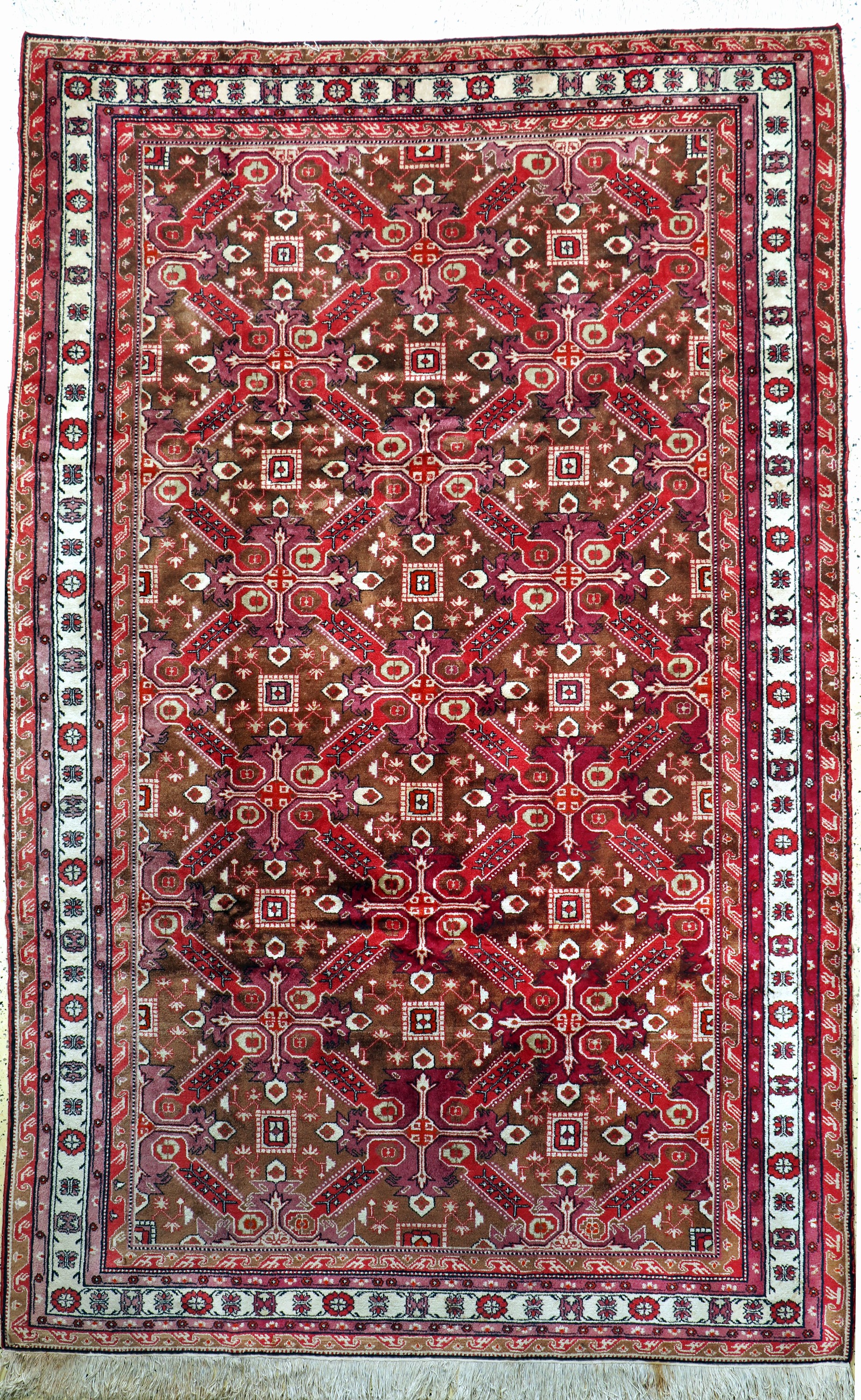 Schirwan, Rußland, Ende 20.Jhd, Wolle auf Baumwolle, ca. 293 x 190 cm, Reinigungsbedürftig, EHZ: 2