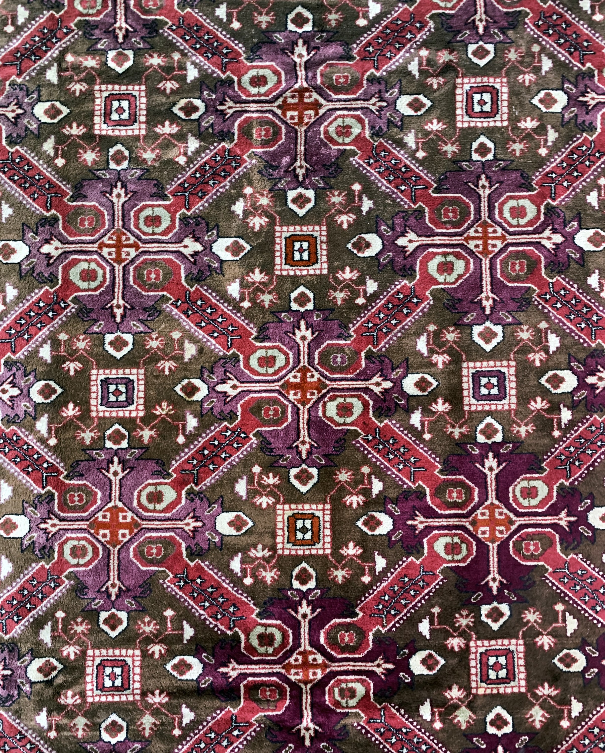 Detail c: Schirwan, Rußland, Ende 20.Jhd, Wolle auf Baumwolle, ca. 293 x 190 cm, Reinigungsbedürftig, EHZ: 2
