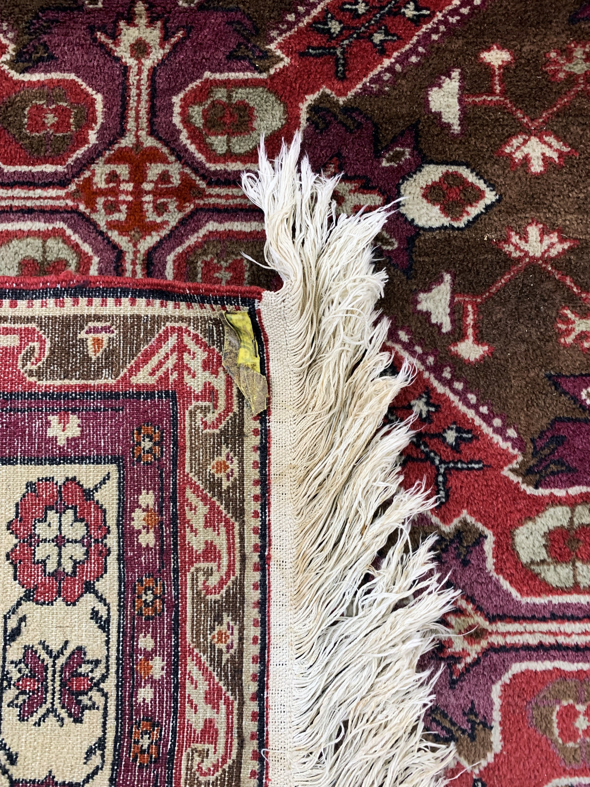 Detail g: Schirwan, Rußland, Ende 20.Jhd, Wolle auf Baumwolle, ca. 293 x 190 cm, Reinigungsbedürftig, EHZ: 2