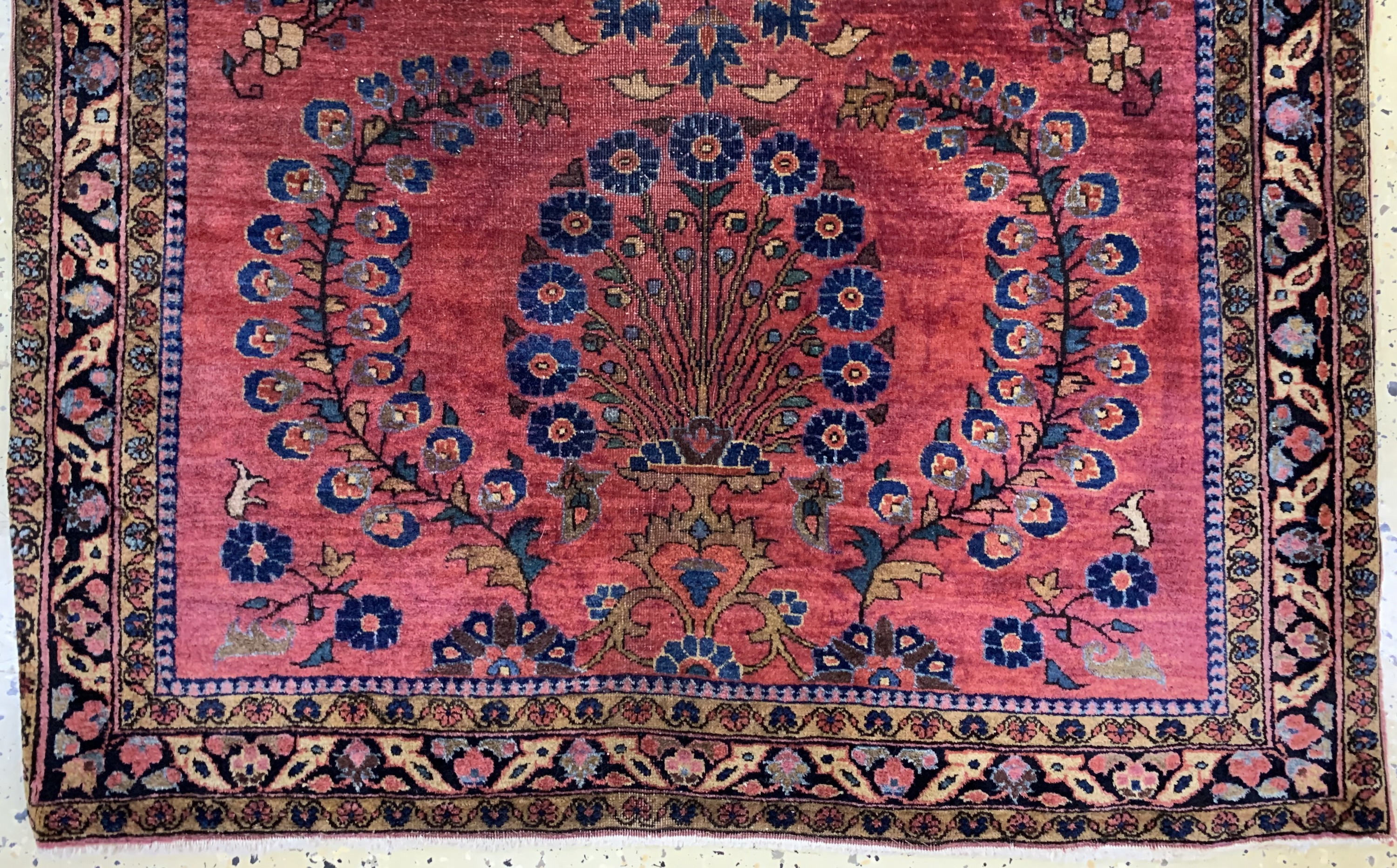 Detail c: Us Re-Import Sarogh, Persien, um 1900, Wolle auf Baumwolle, ca. 146 x 99 cm, EHZ: 4