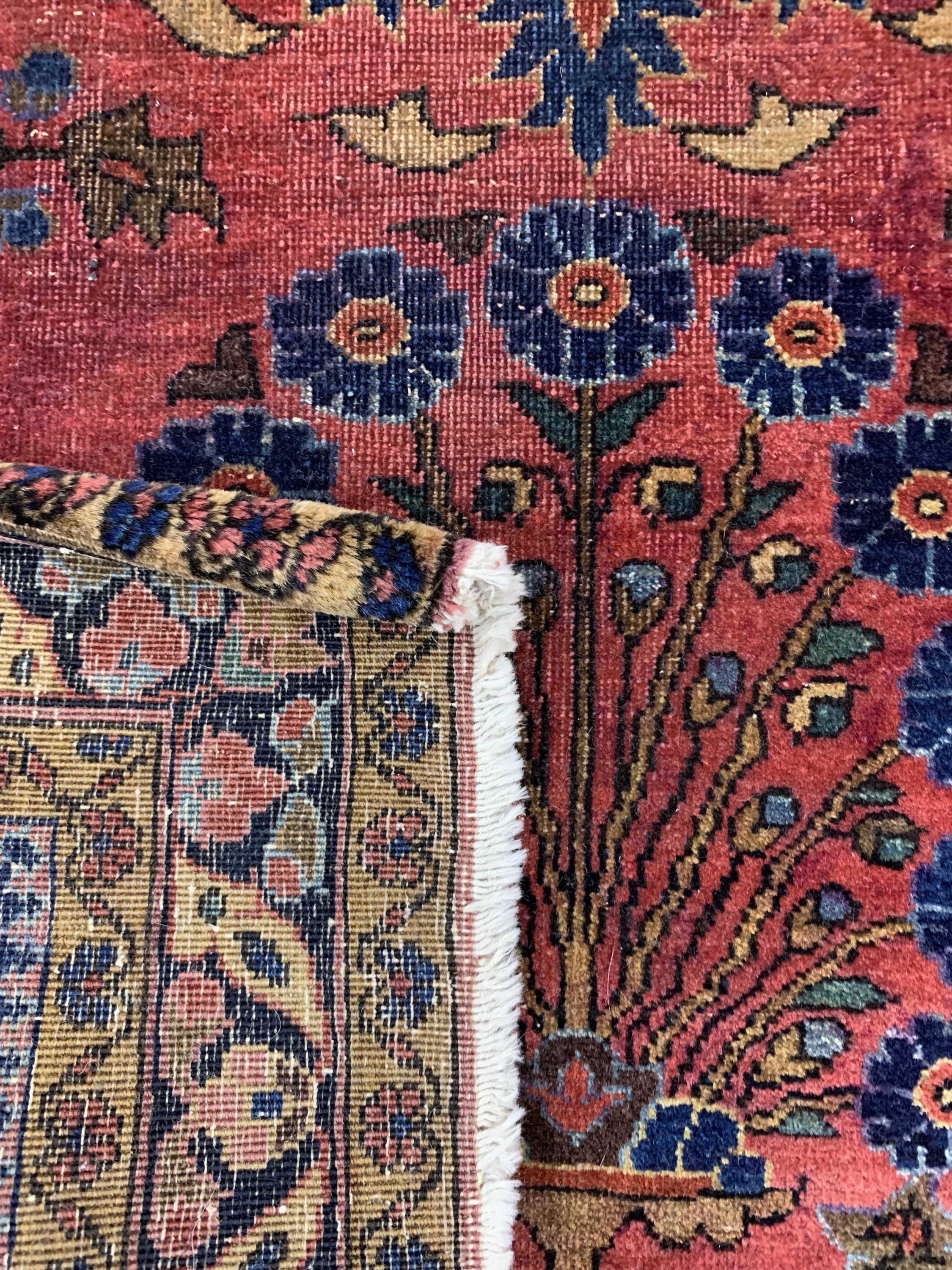 Detail d: Us Re-Import Sarogh, Persien, um 1900, Wolle auf Baumwolle, ca. 146 x 99 cm, EHZ: 4