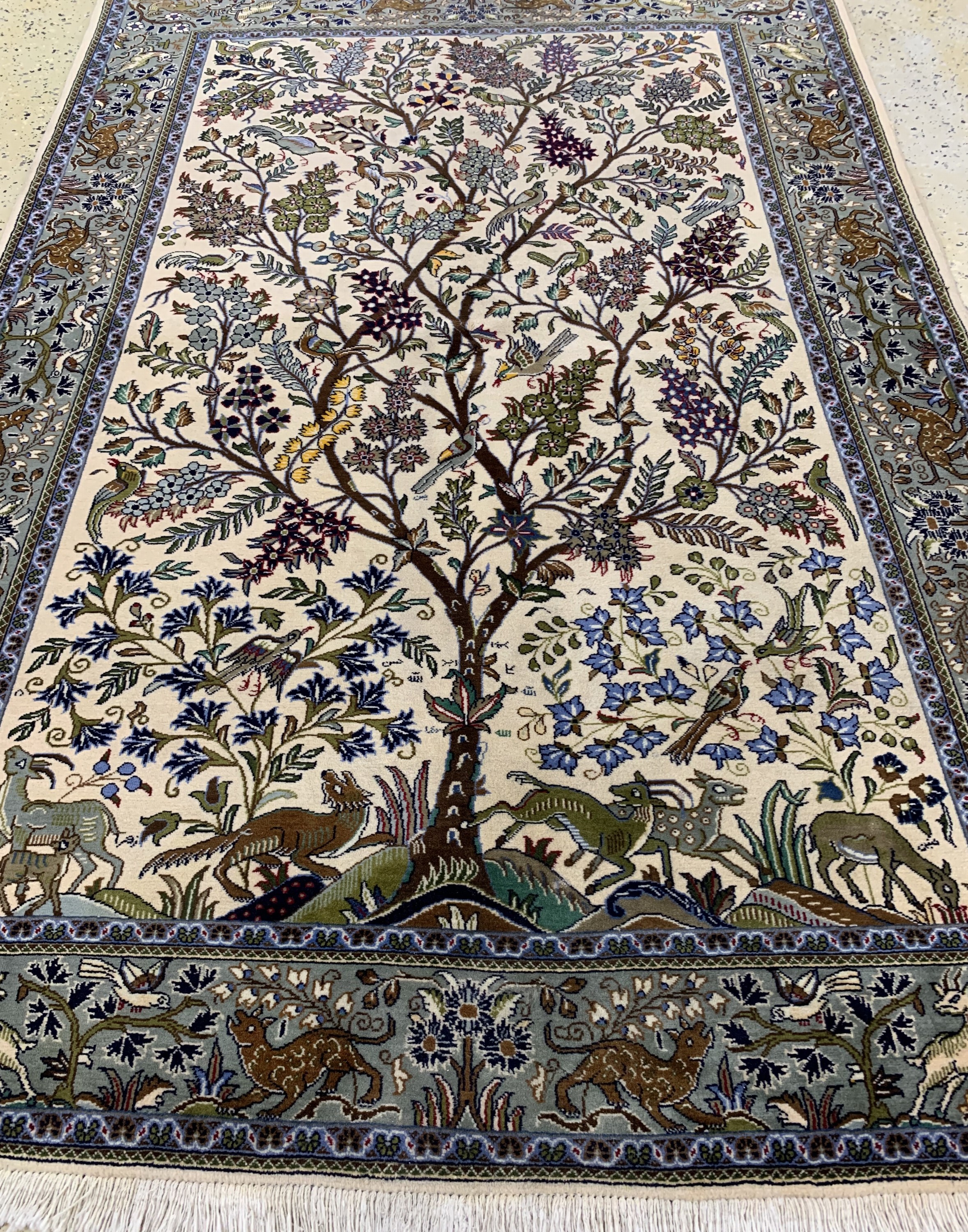 Detail f: Keschan Kork fein, Persien, Mitte 20.Jhd, Korkwolle auf Baumwolle, ca. 198 x 139 cm, EHZ: 2