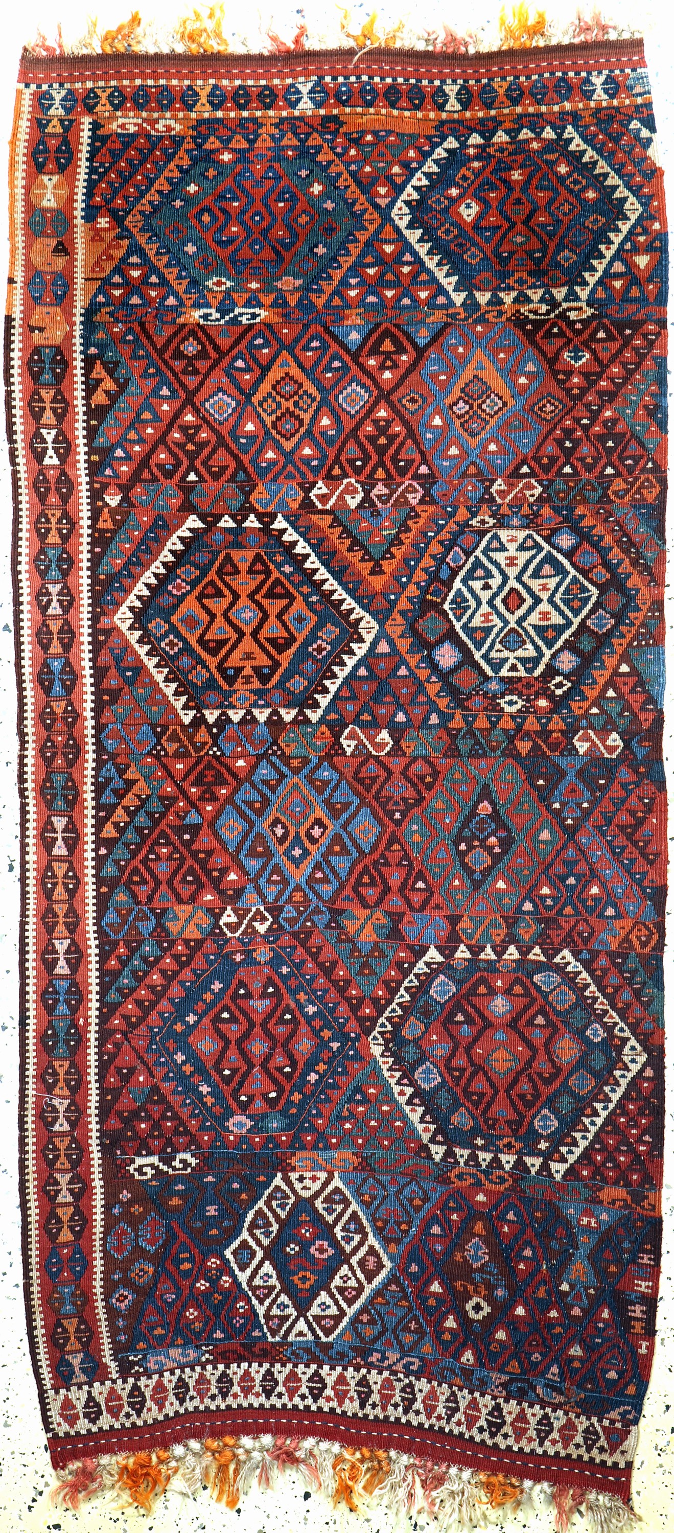 Malatya Kelim antik, Türkei, 19.Jhd, Wolle auf Wolle, ca. 190 x 90 cm, EHZ: 2