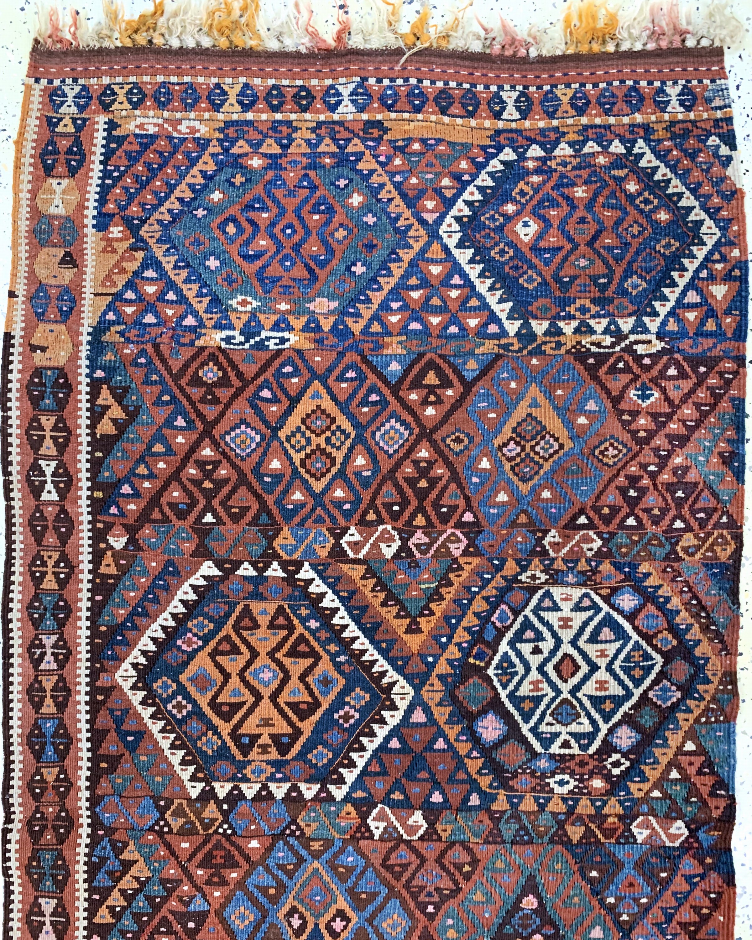 Detail a: Malatya Kelim antik, Türkei, 19.Jhd, Wolle auf Wolle, ca. 190 x 90 cm, EHZ: 2