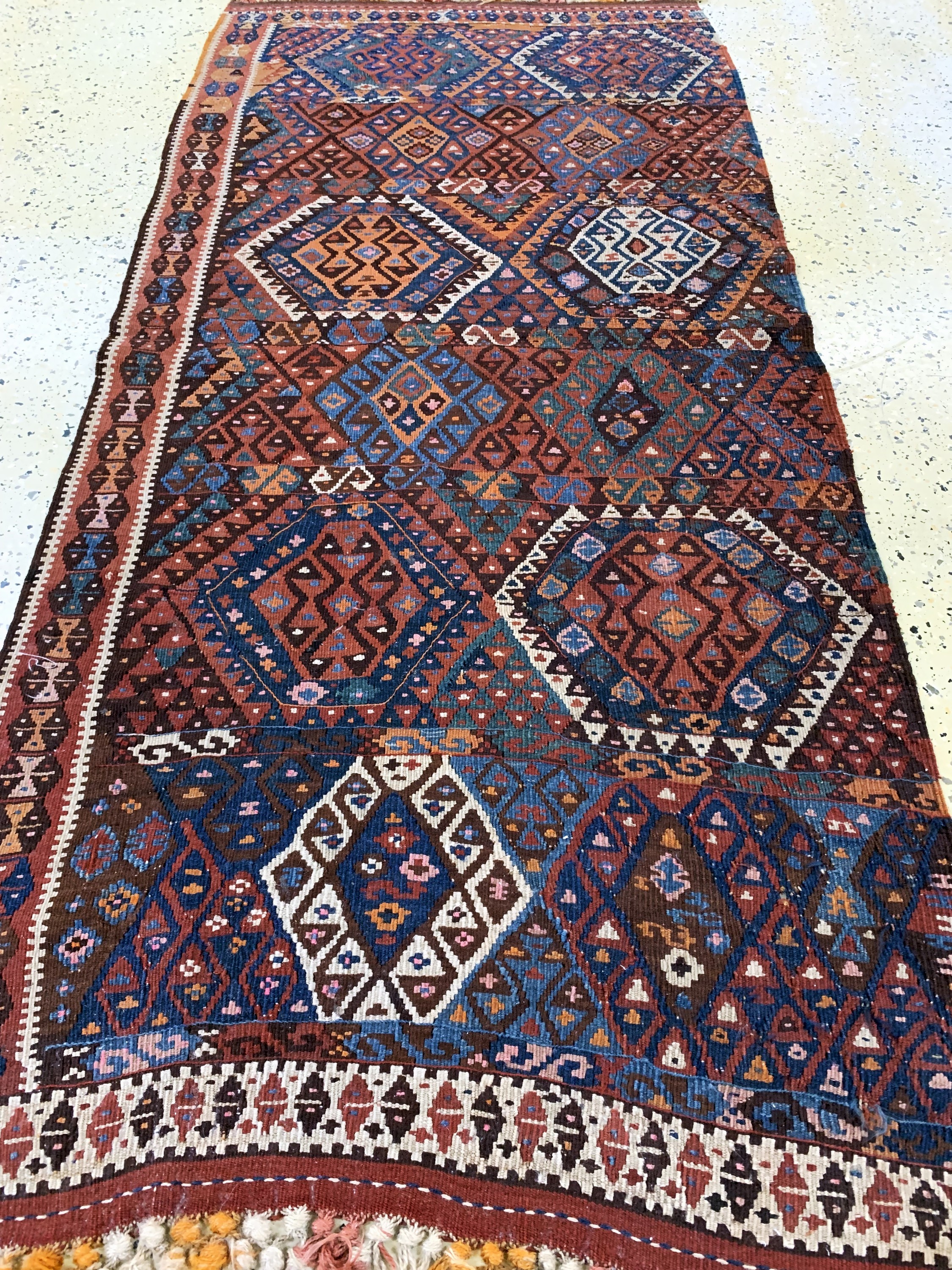 Detail c: Malatya Kelim antik, Türkei, 19.Jhd, Wolle auf Wolle, ca. 190 x 90 cm, EHZ: 2