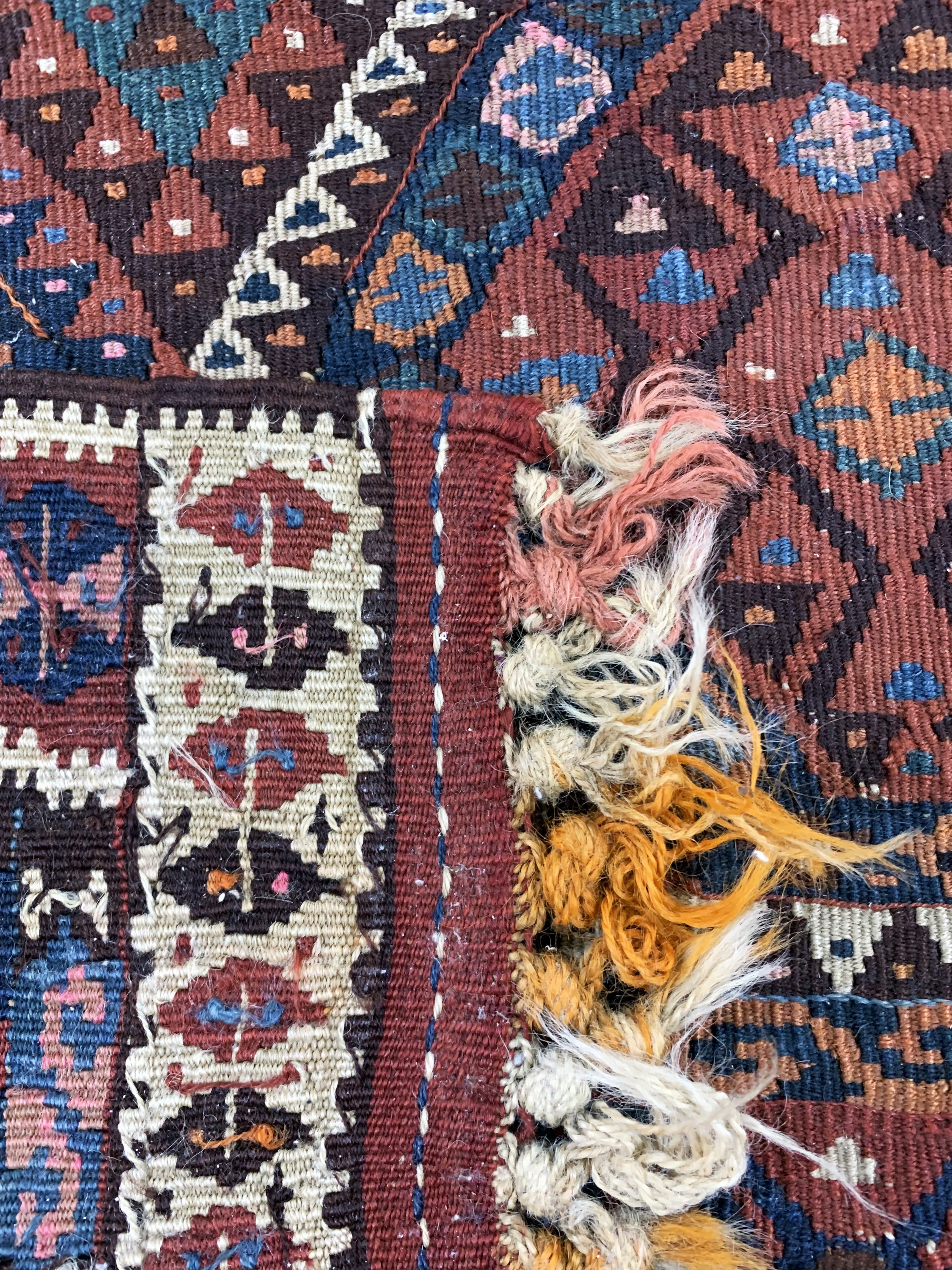 Detail d: Malatya Kelim antik, Türkei, 19.Jhd, Wolle auf Wolle, ca. 190 x 90 cm, EHZ: 2