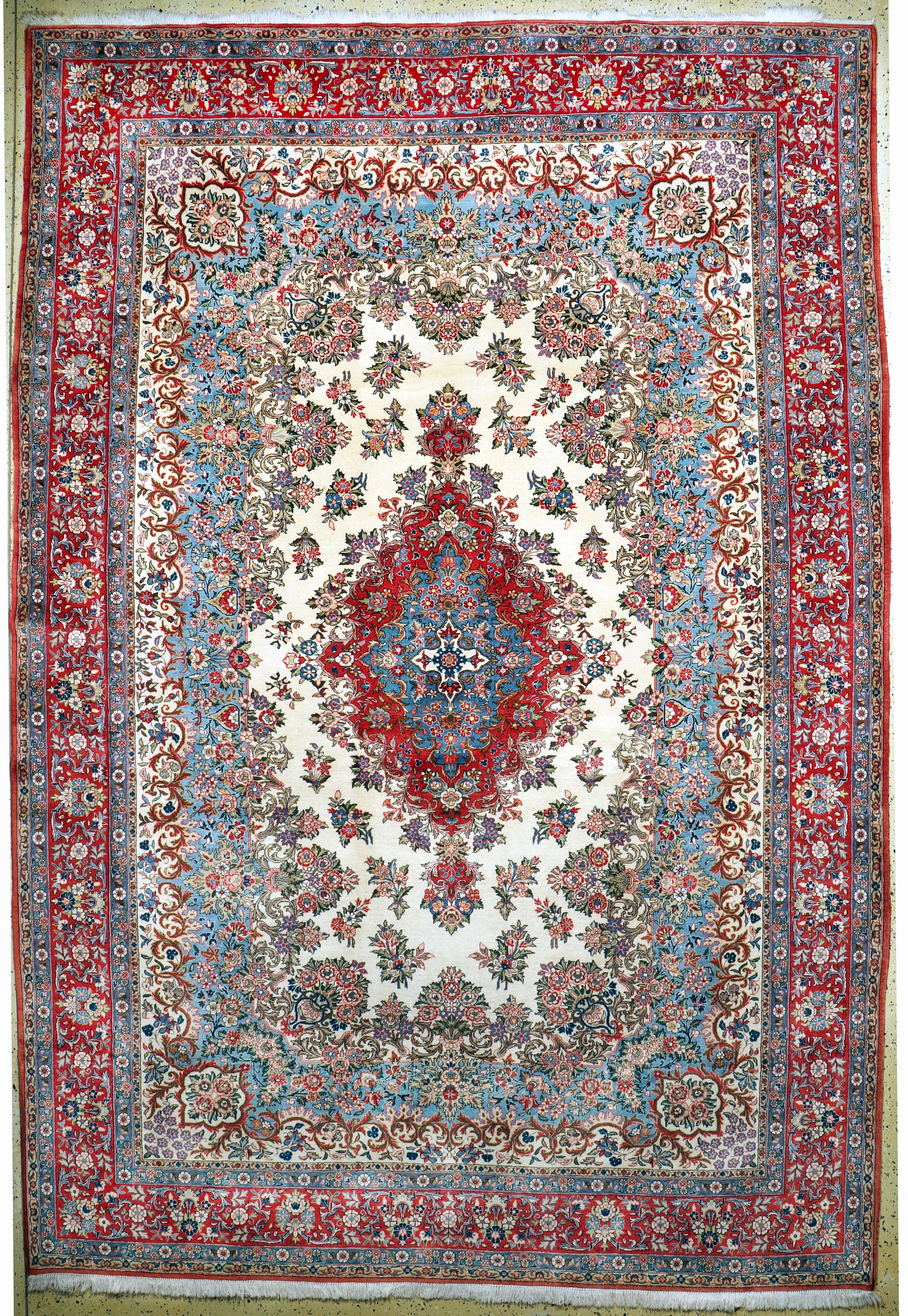 Ghom Kork alt, Persien, Mitte 20.Jhd, Korkwolle auf Baumwolle, ca. 383 x 263 cm, EHZ: 2