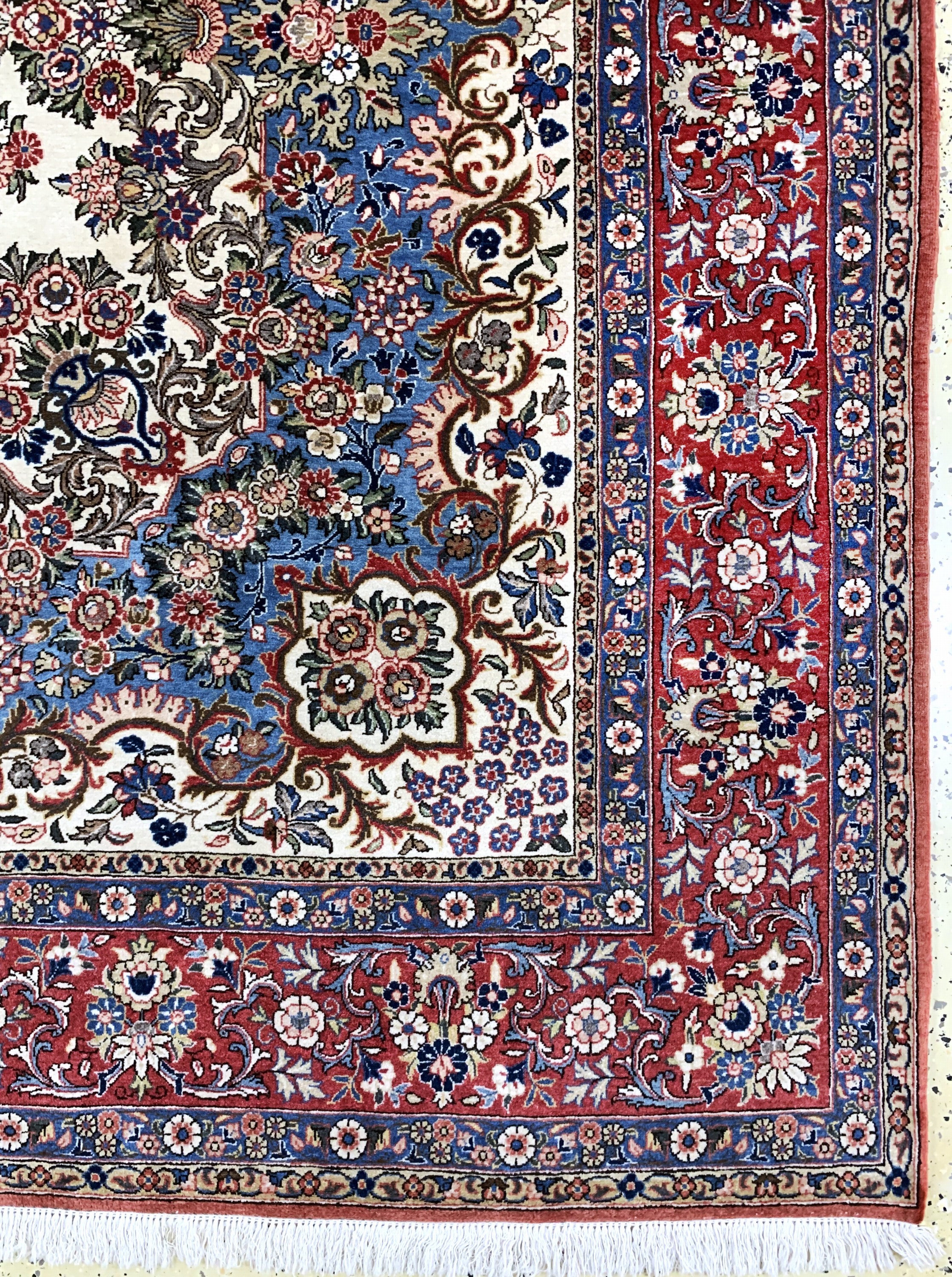 Detail a: Ghom Kork alt, Persien, Mitte 20.Jhd, Korkwolle auf Baumwolle, ca. 383 x 263 cm, EHZ: 2