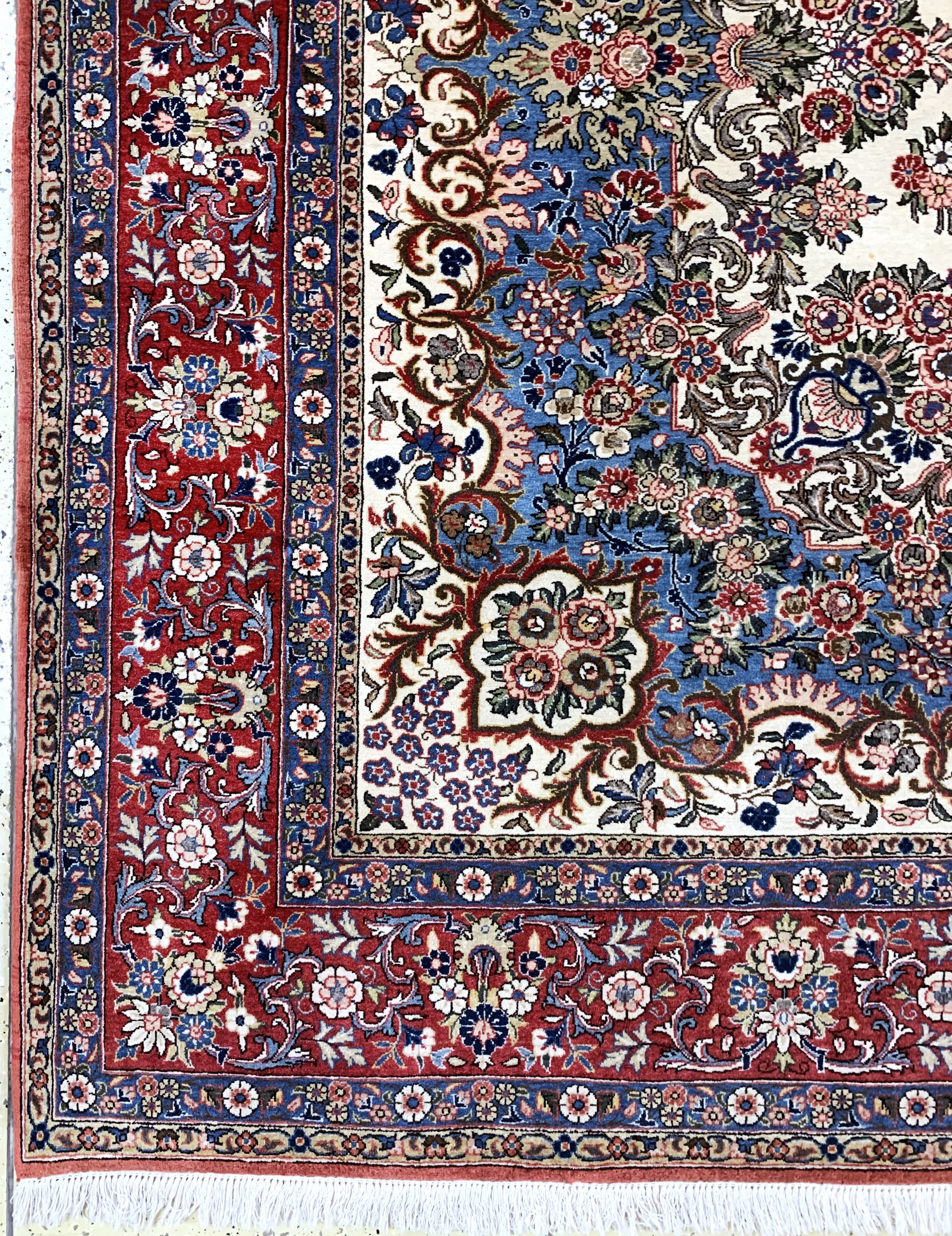Detail b: Ghom Kork alt, Persien, Mitte 20.Jhd, Korkwolle auf Baumwolle, ca. 383 x 263 cm, EHZ: 2