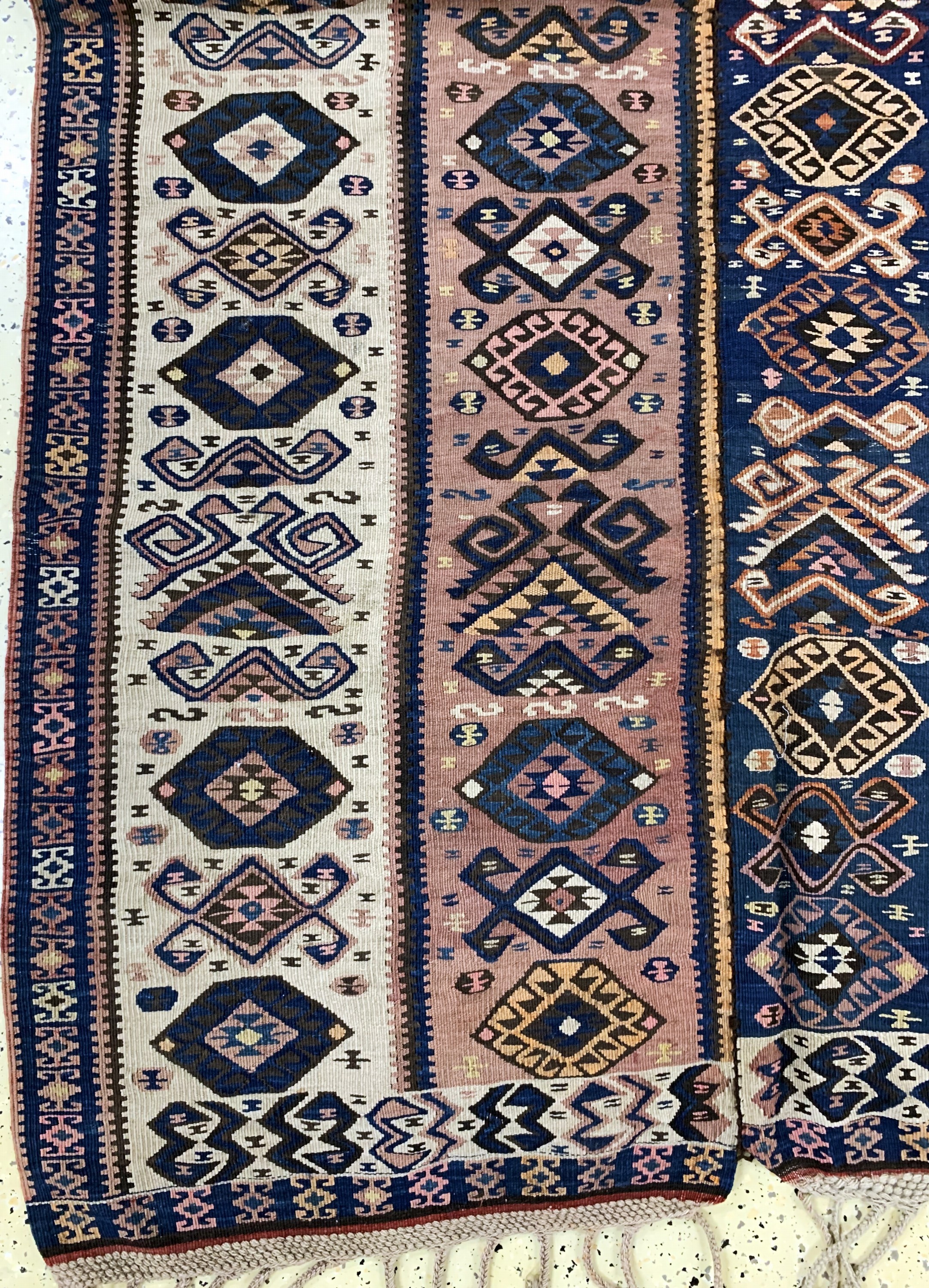 Detail b: Malatya Kelim antik(2 Bahnig), Türkei, um 1900, Wolle auf Wolle, ca. 235 x 155 cm, EHZ: 2-3