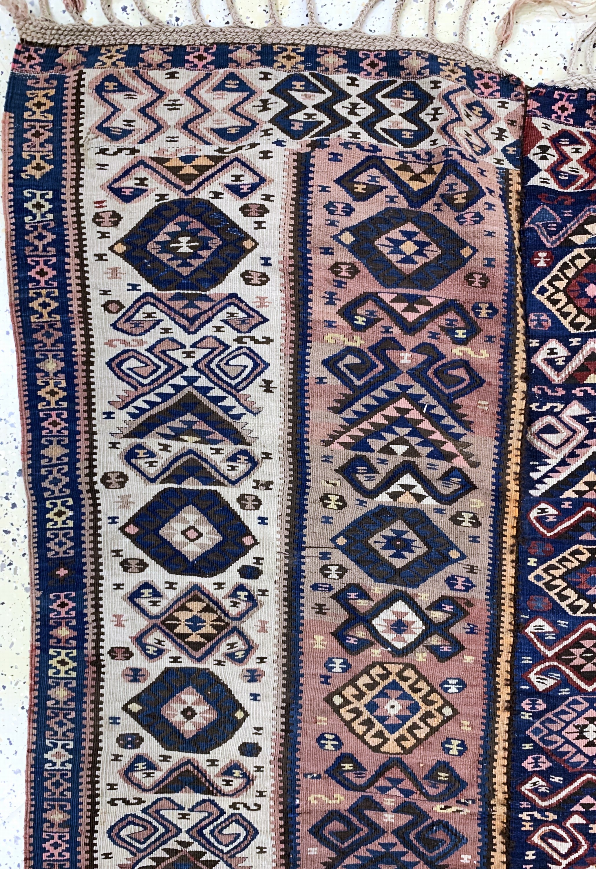 Detail c: Malatya Kelim antik(2 Bahnig), Türkei, um 1900, Wolle auf Wolle, ca. 235 x 155 cm, EHZ: 2-3
