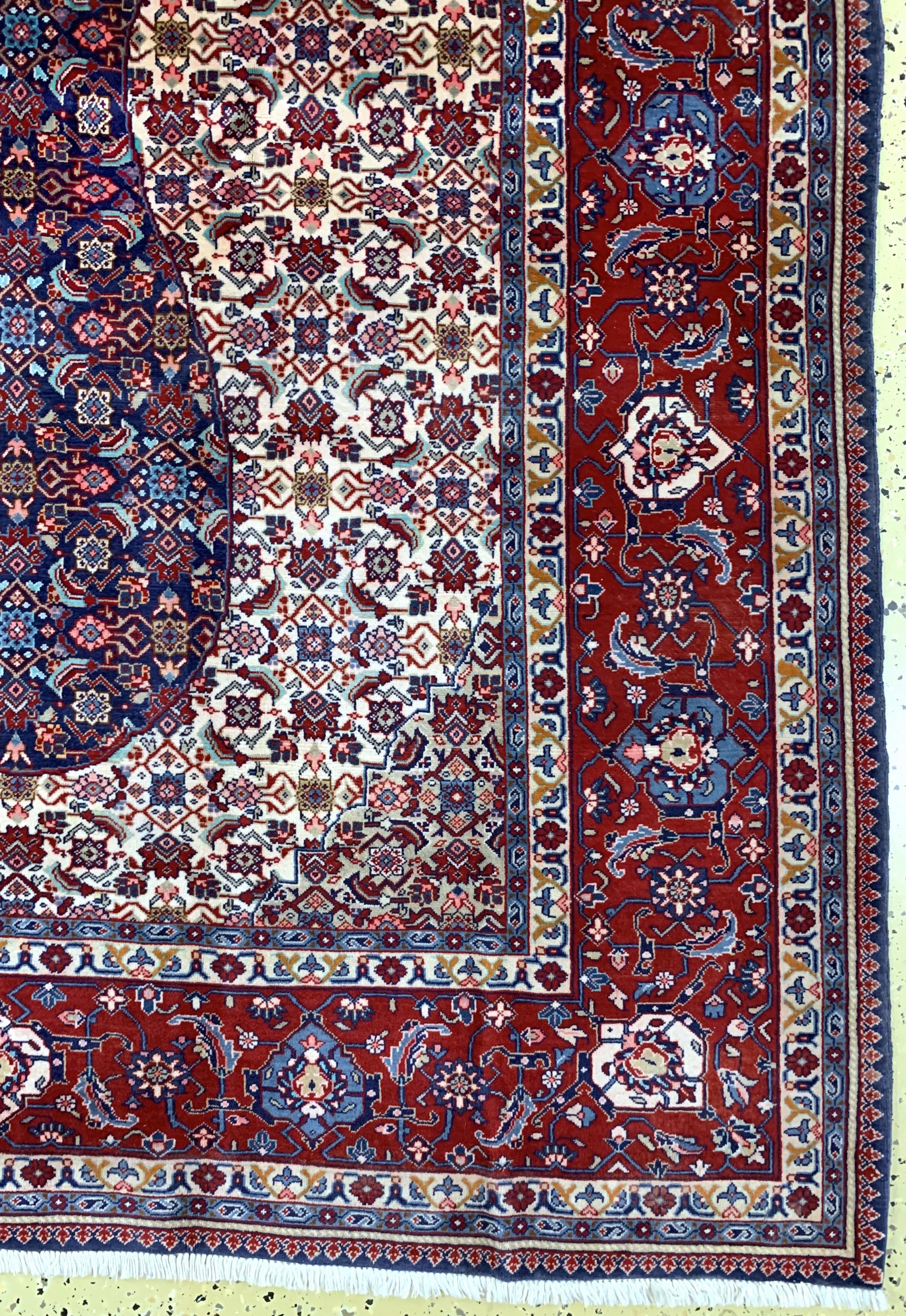 Detail a: Sarab Kork, Persien, Mitte 20.Jhd, Korkwolle auf Baumwolle, ca. 318 x 217 cm, EHZ: 2