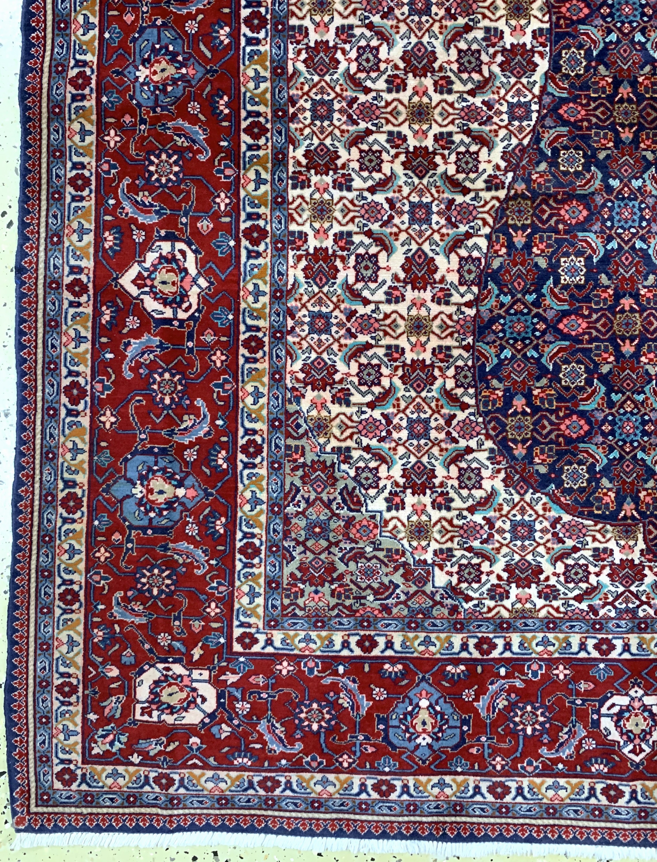 Detail b: Sarab Kork, Persien, Mitte 20.Jhd, Korkwolle auf Baumwolle, ca. 318 x 217 cm, EHZ: 2