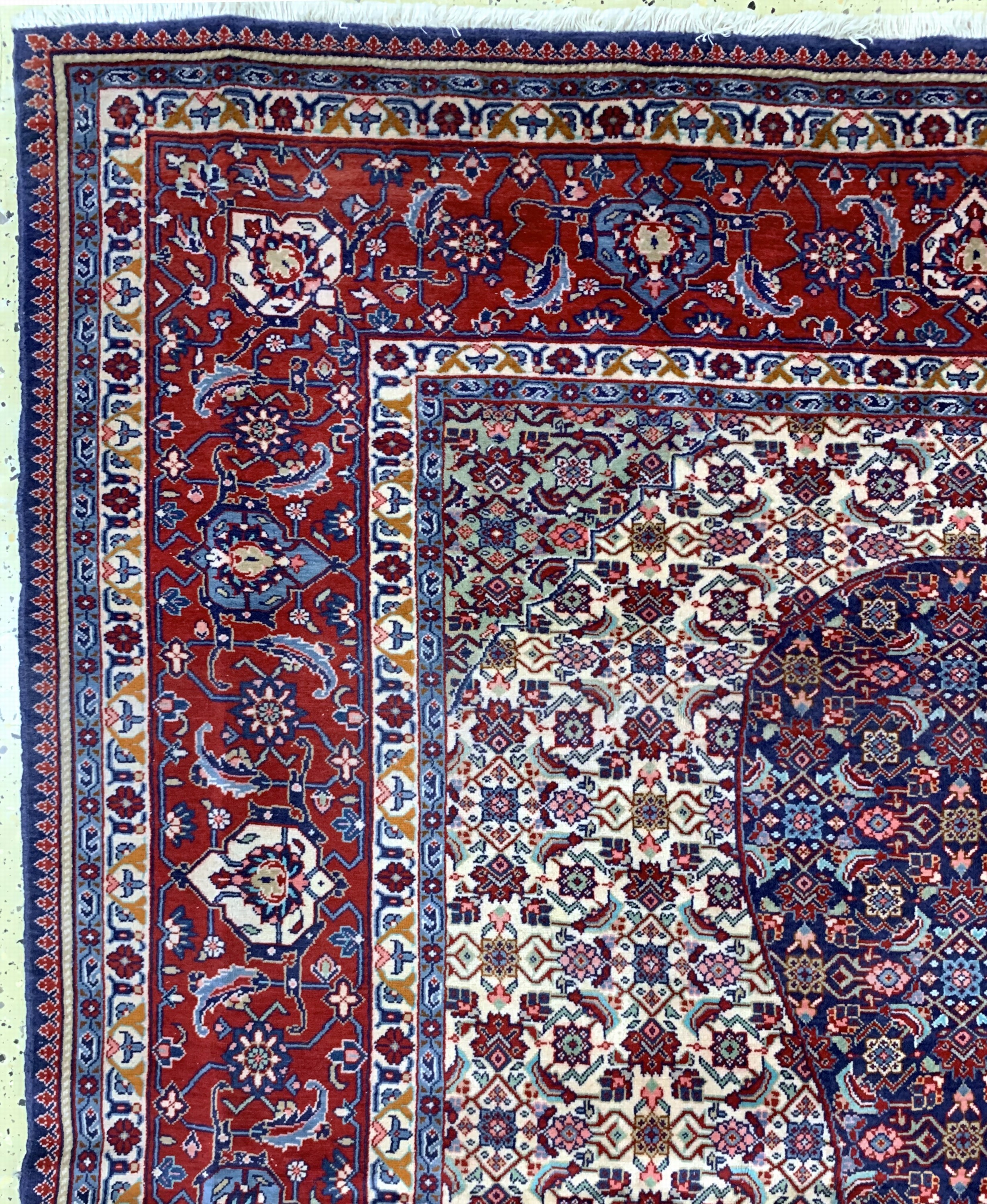 Detail d: Sarab Kork, Persien, Mitte 20.Jhd, Korkwolle auf Baumwolle, ca. 318 x 217 cm, EHZ: 2