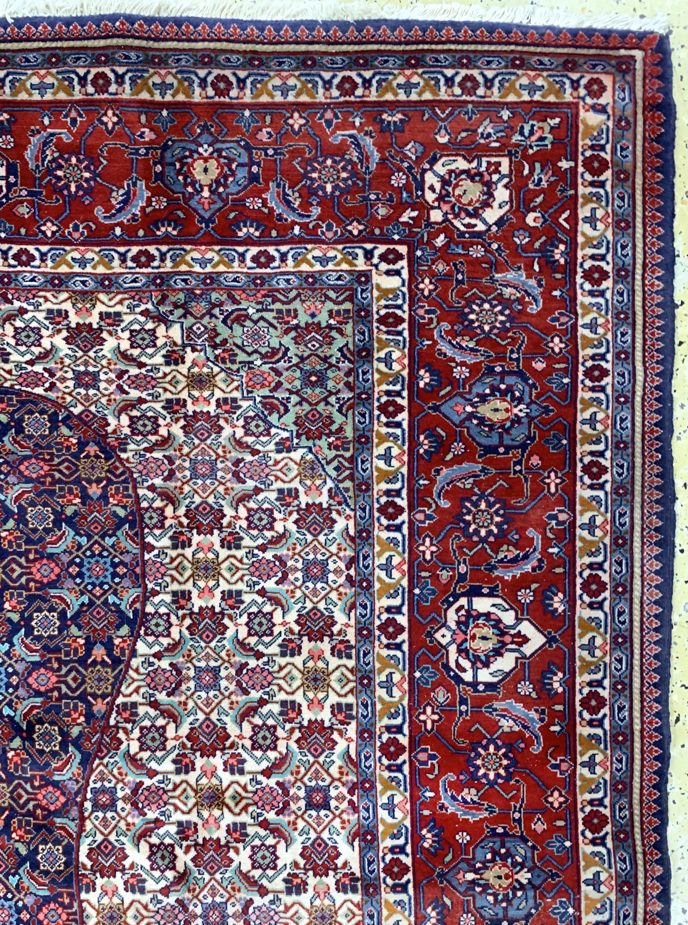 Detail e: Sarab Kork, Persien, Mitte 20.Jhd, Korkwolle auf Baumwolle, ca. 318 x 217 cm, EHZ: 2