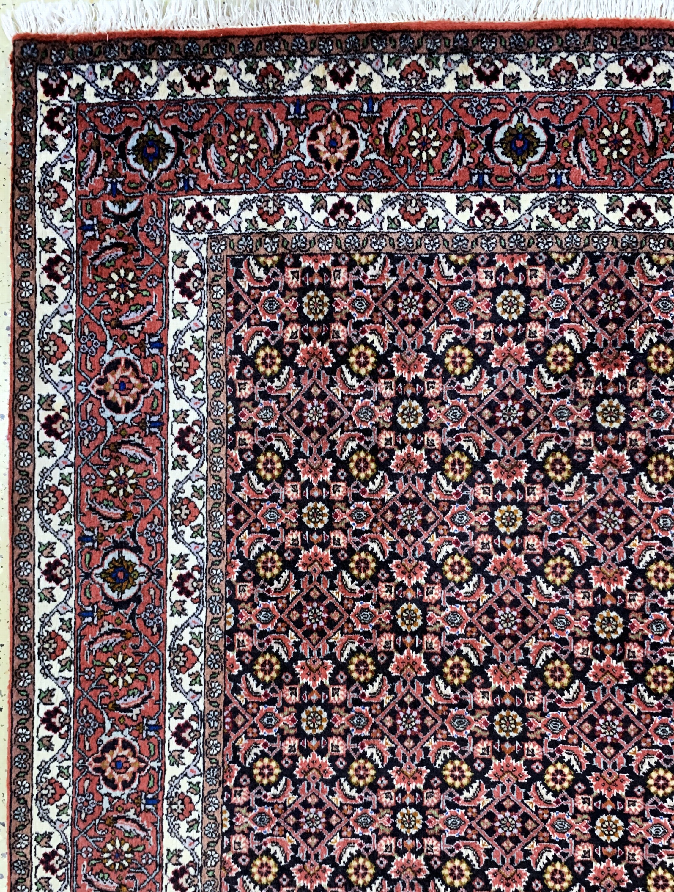 Detail c: Bidjar fein, Persien, Ende 20.Jhd, Korkwolle auf Baumwolle, ca. 244 x 172 cm, gereinigt, EHZ: 2