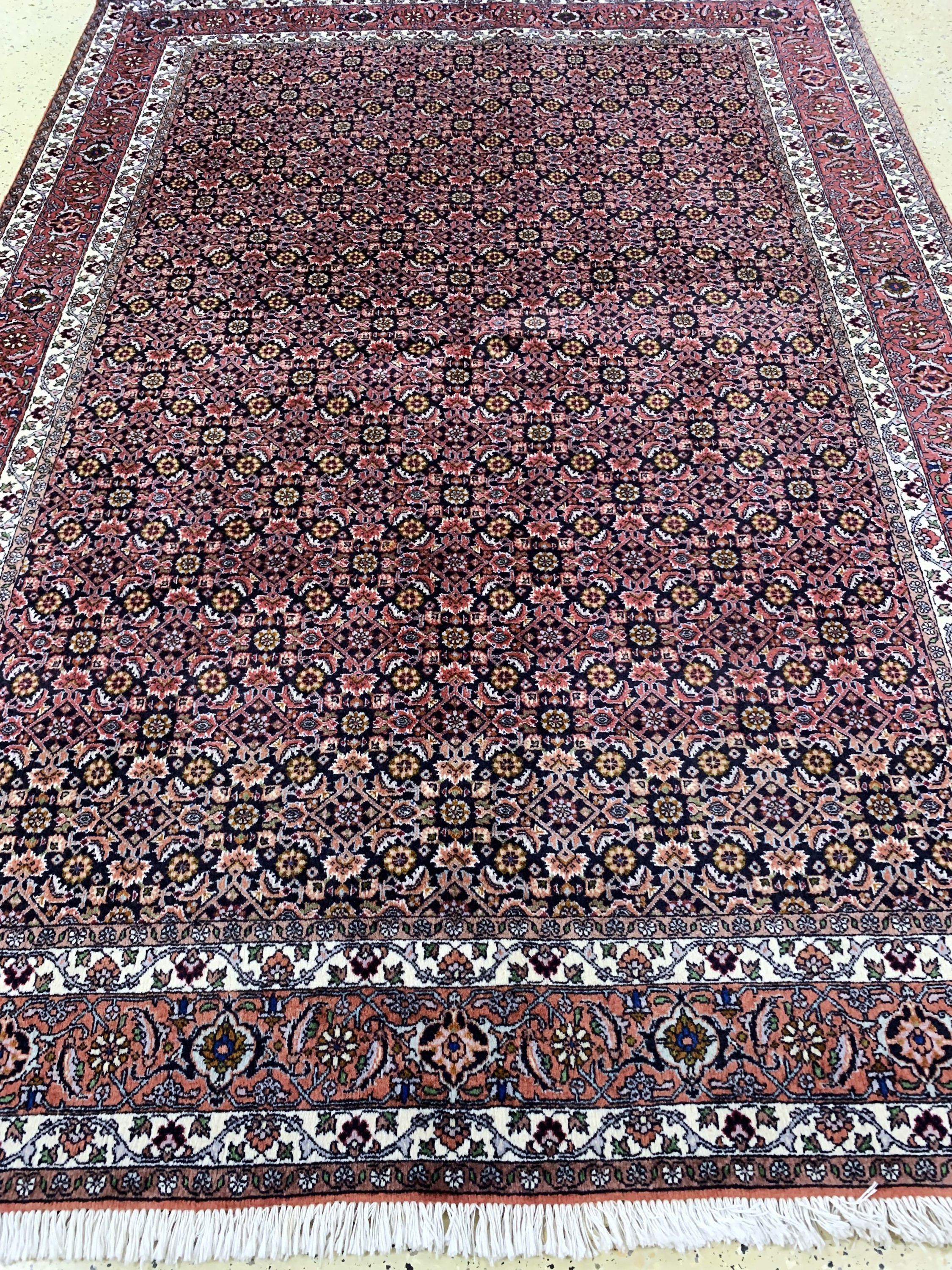Detail e: Bidjar fein, Persien, Ende 20.Jhd, Korkwolle auf Baumwolle, ca. 244 x 172 cm, gereinigt, EHZ: 2