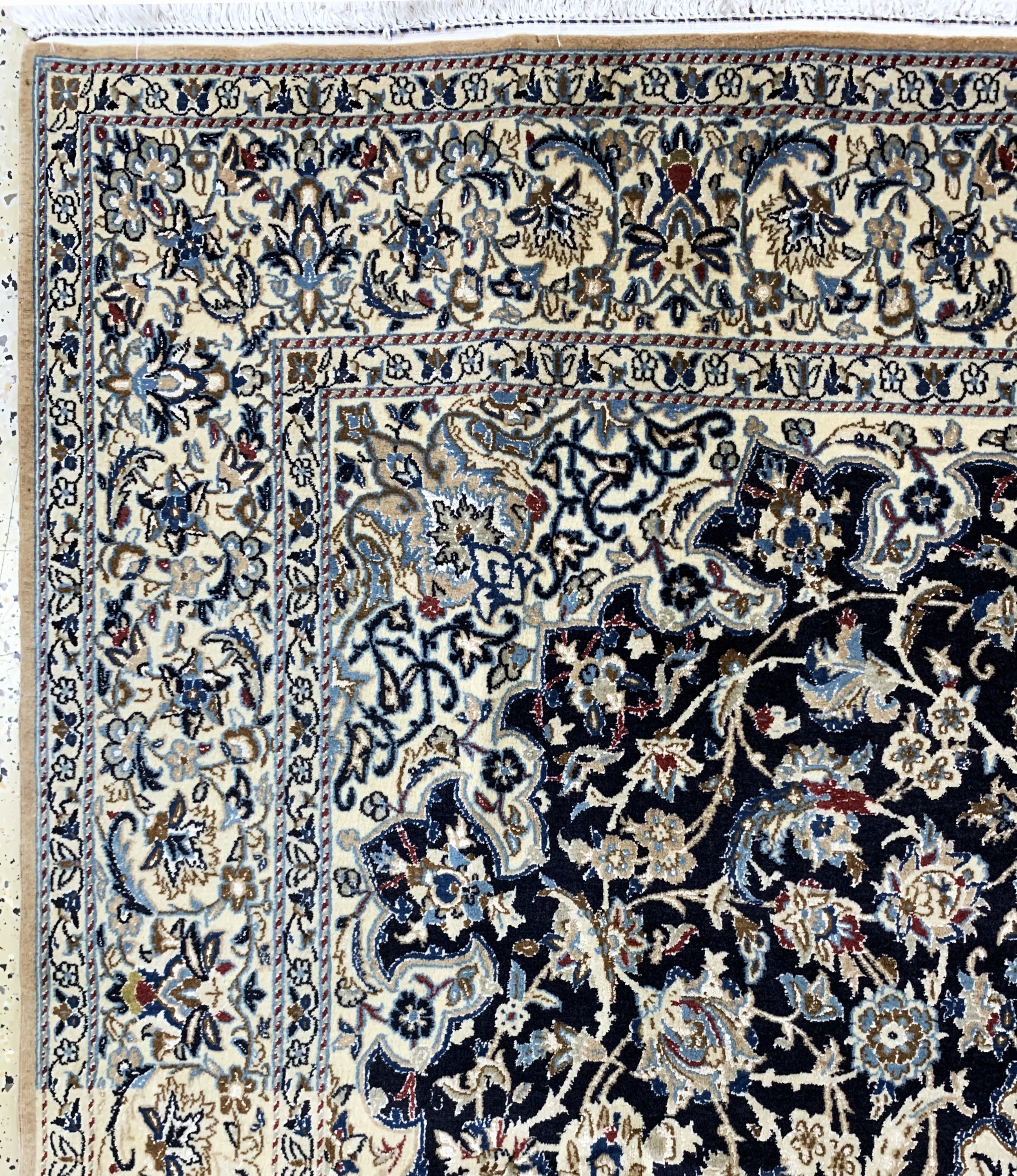 Detail d: Nain fein(9 La), Persien, Mitte 20.Jhd, Korkwolle mit Seide, ca. 300 x 174 cm, gereinigt, EHZ: 2(Abrasch)