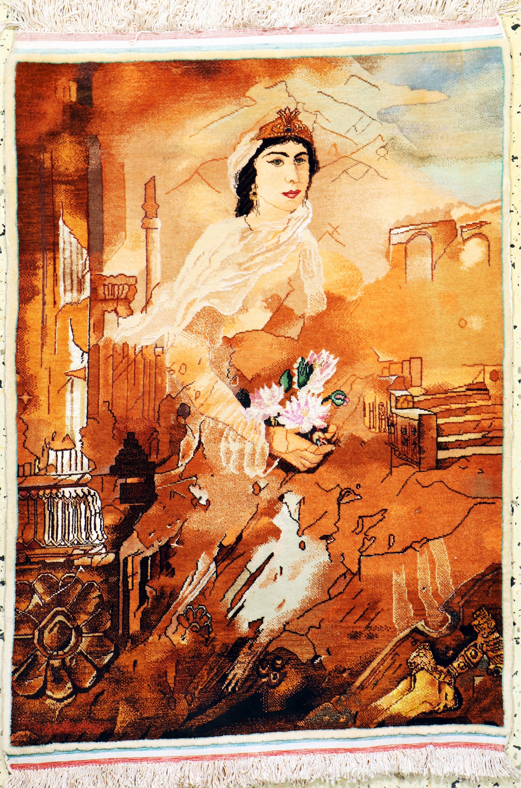 Täbriz fein(50 Raj), Persien, Ende 20.Jhd, Korkwolle mit und auf Seide, ca. 86 x 60 cm, ca. 500.000 Kn/qm, EHZ: 2