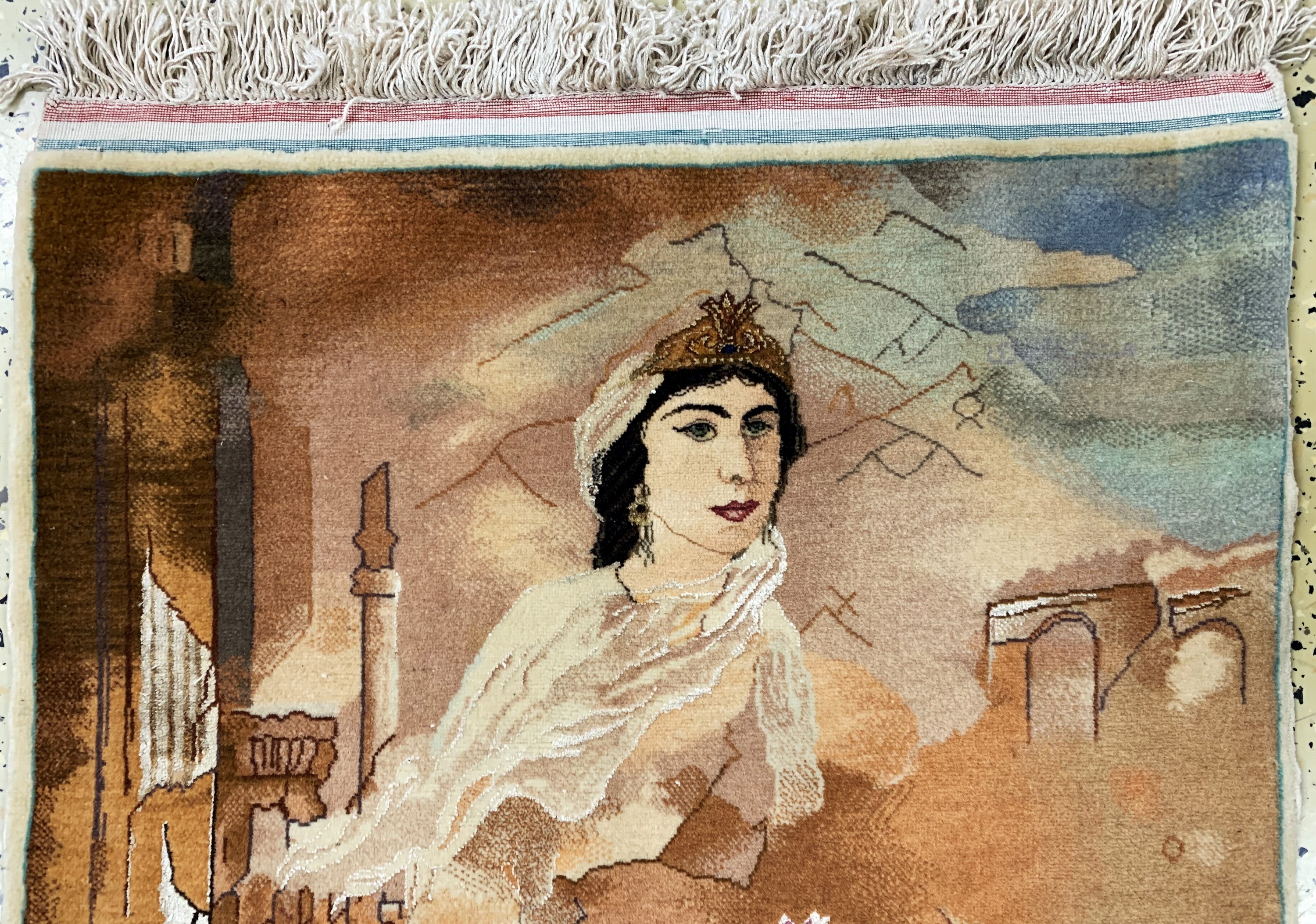 Detail a: Täbriz fein(50 Raj), Persien, Ende 20.Jhd, Korkwolle mit und auf Seide, ca. 86 x 60 cm, ca. 500.000 Kn/qm, EHZ: 2