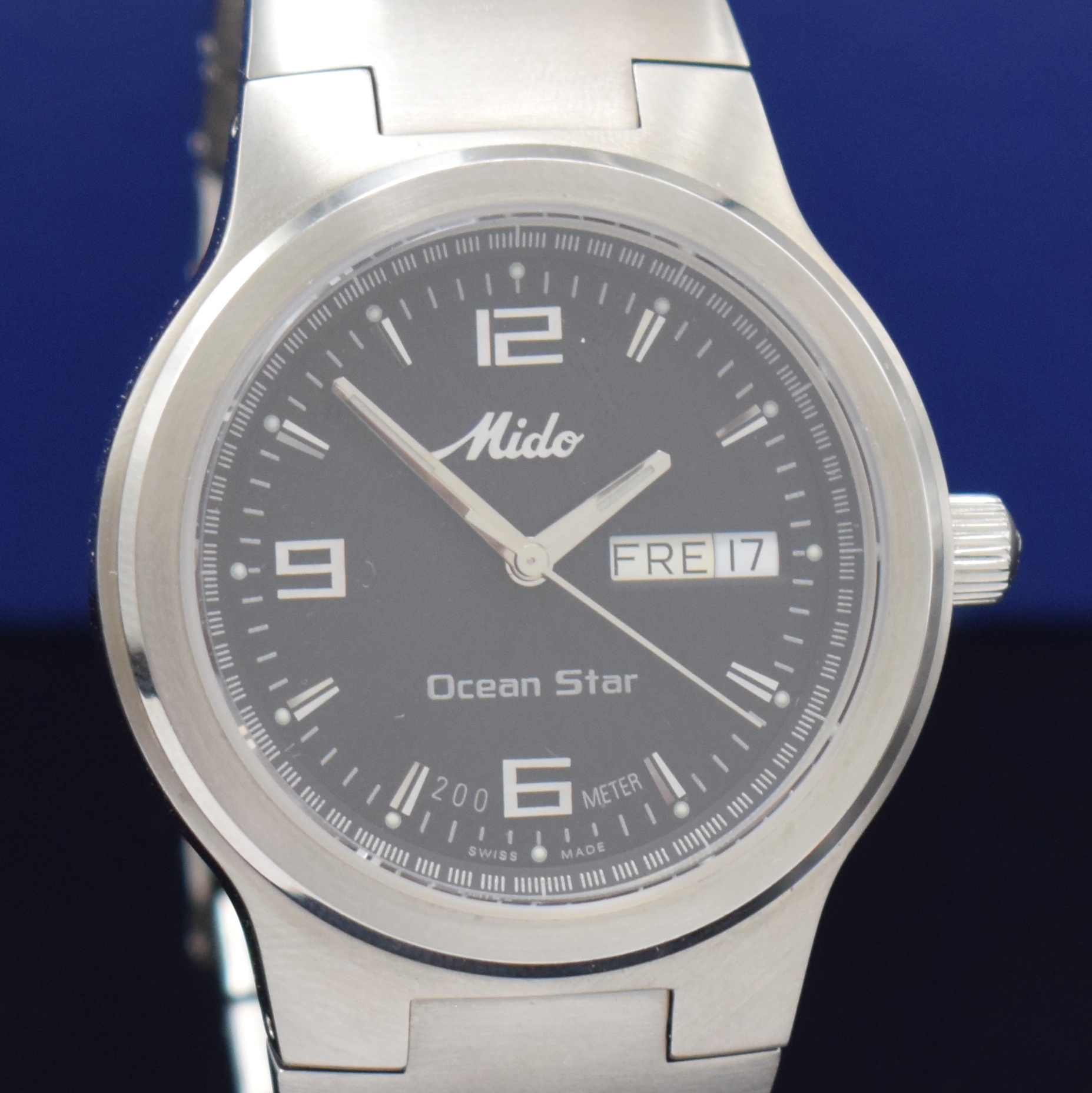 Detail c: MIDO Herrenarmbanduhr Ocean Star Sport Referenz 8520, Automatik, Schweiz um 2010, Edelstahlgeh. inkl. Gliederband m. Faltschl., beids. vergl., Boden ...