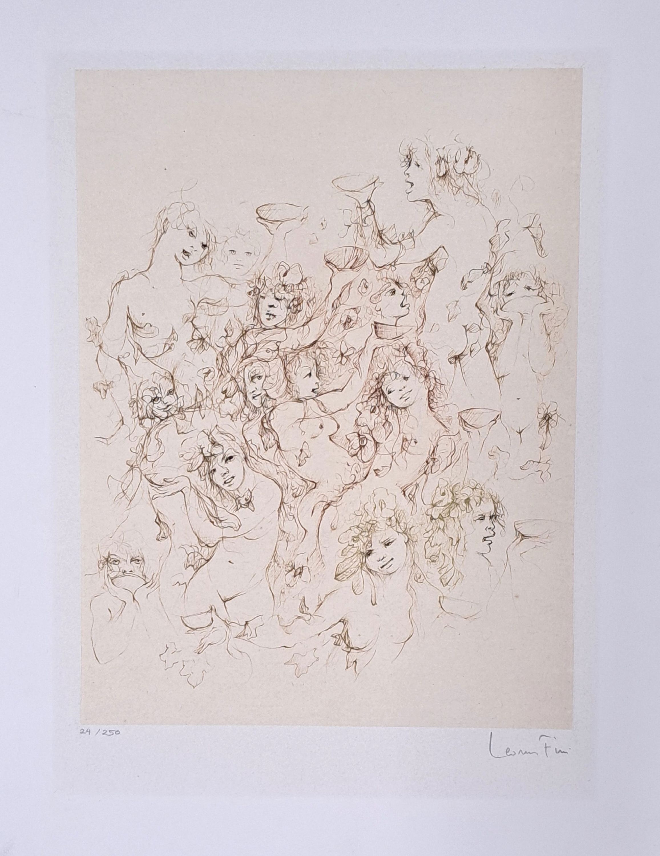 Image 26904631 - Leonor Fini, 1908 Buenos Aires-1996 Paris, Orpheus, Radierung, handsigniert und num. ...