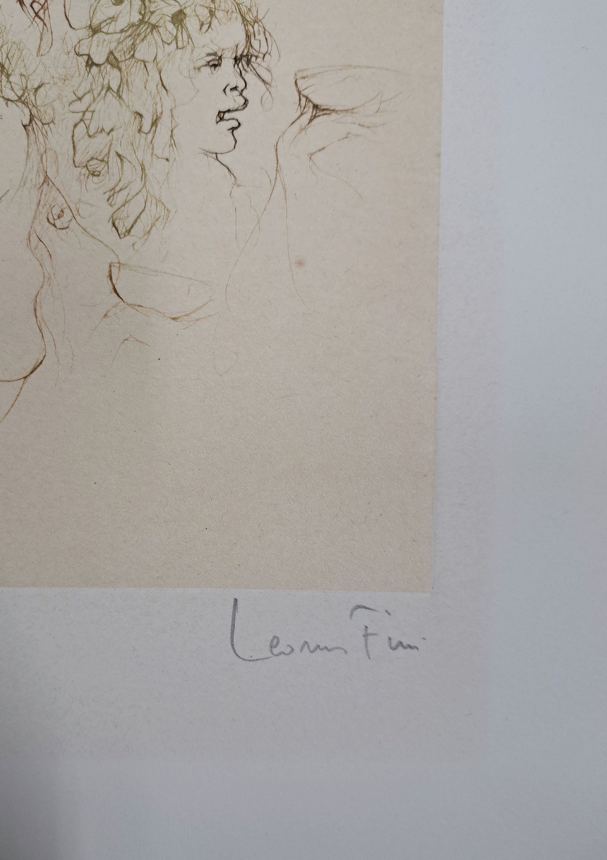 Detail m: Leonor Fini, 1908 Buenos Aires-1996 Paris, Orpheus, Radierung, handsigniert und num. 24/250, ca. 34x26cm, leichter Lichtrand