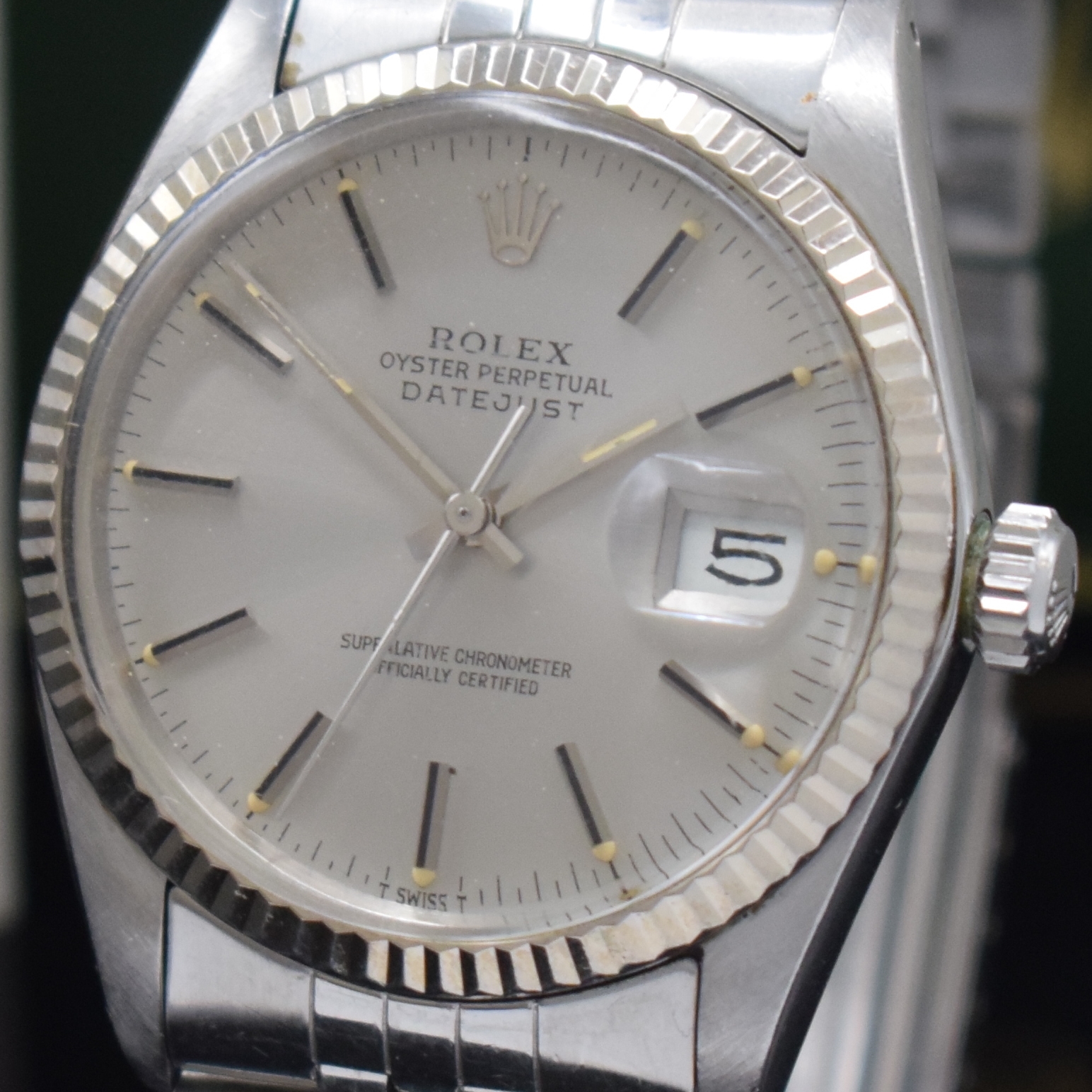 Detail a: ROLEX Herrenarmbanduhr Oyster Perpetual Datejust Referenz 16014, Schweiz um 1984, Automatik, Chronometer der Superlative in Edelstahl inkl. ...