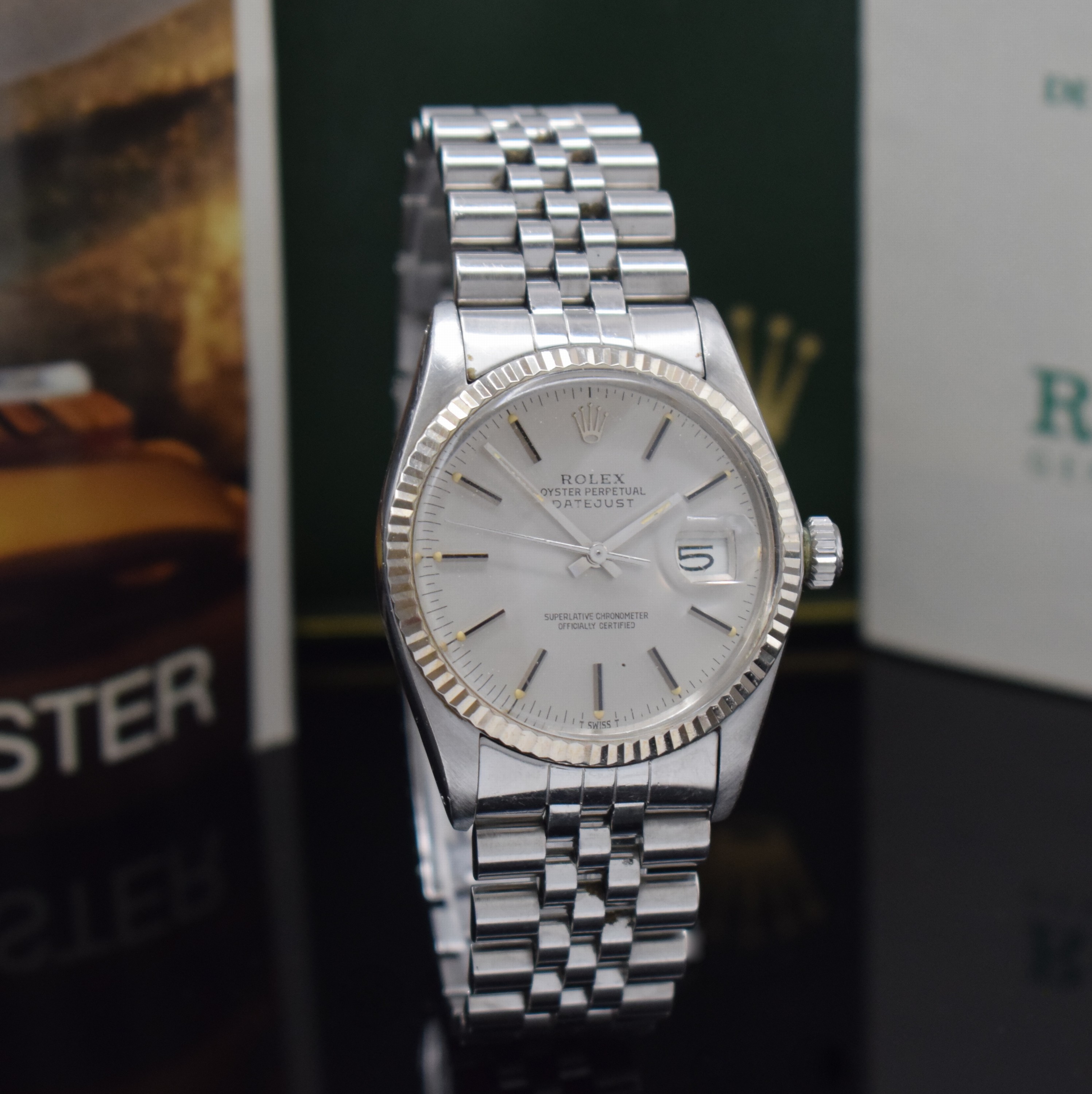 Detail b: ROLEX Herrenarmbanduhr Oyster Perpetual Datejust Referenz 16014, Schweiz um 1984, Automatik, Chronometer der Superlative in Edelstahl inkl. ...