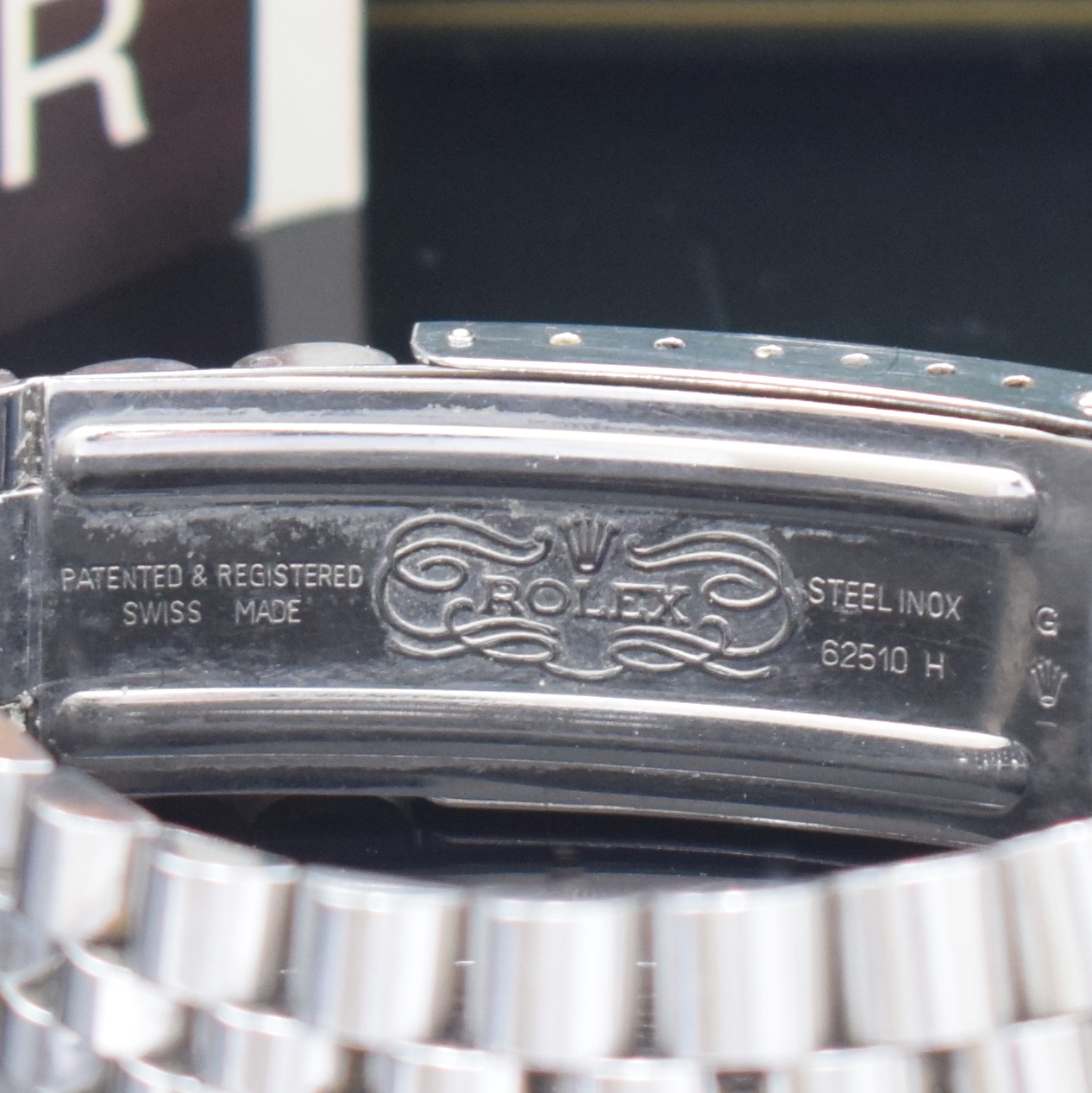 Detail e: ROLEX Herrenarmbanduhr Oyster Perpetual Datejust Referenz 16014, Schweiz um 1984, Automatik, Chronometer der Superlative in Edelstahl inkl. ...