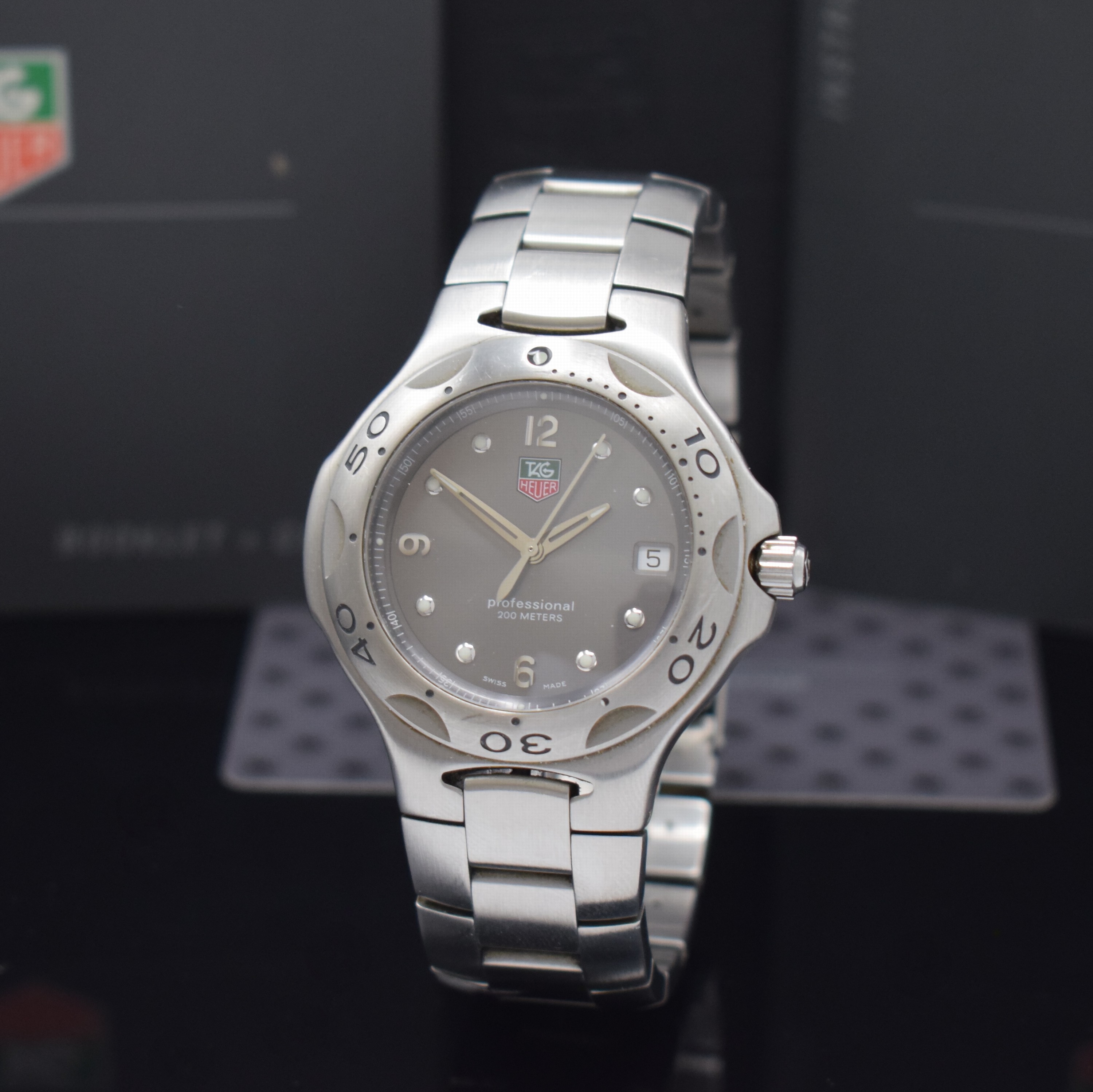 TAG HEUER Armbanduhr Serie Kirium Referenz WL1011, quarz, Edelstahlgeh. inkl. Gliederband m. Faltschl., Boden und Krone verschr., ab Herst. wasserd., ...