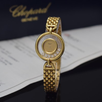 Image 26904896 - CHOPARD Damenarmbanduhr Happy Diamonds in GG 750/000 Referenz 4105, quarz, beids. vergl. ...