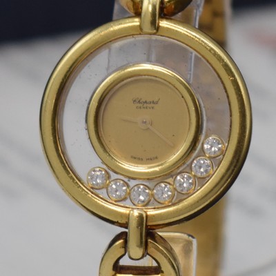 26904896a - CHOPARD Damenarmbanduhr Happy Diamonds in GG 750/000 Referenz 4105, quarz, beids. vergl. ...