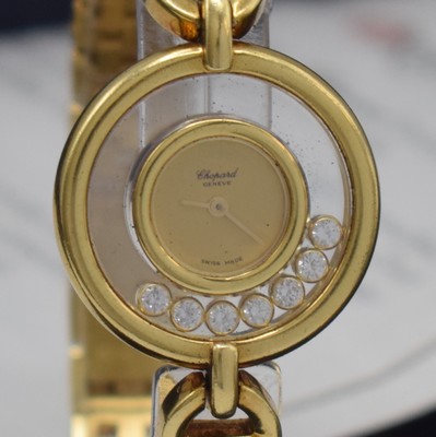 26904896c - CHOPARD Damenarmbanduhr Happy Diamonds in GG 750/000 Referenz 4105, quarz, beids. vergl. ...