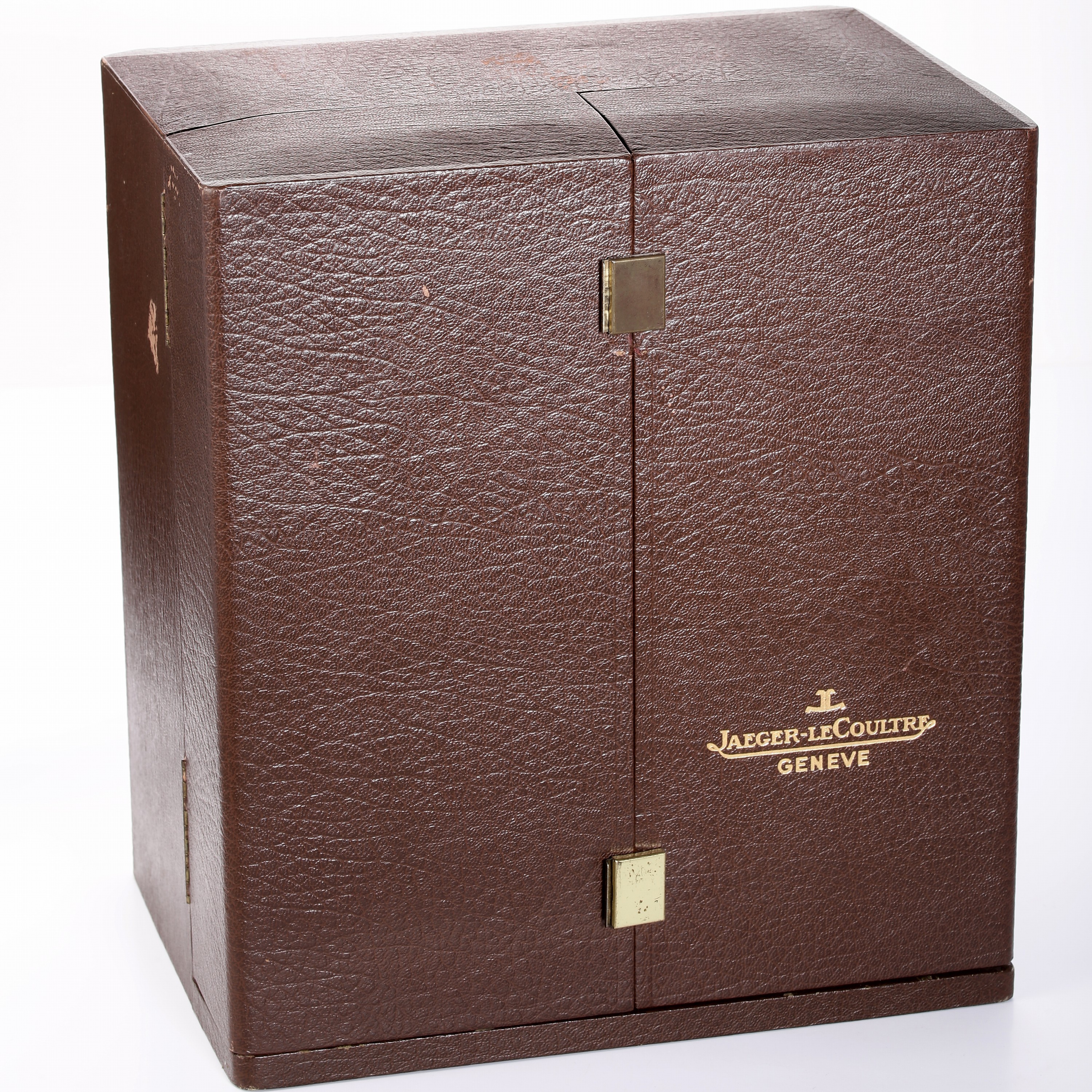 Detail a: Jaeger-LeCoultre Drehpendel-Tischuhr Atmos VIII Referenz 5909, Schweiz um 1980, verg., 5-seitig vergl. Geh., nach vorn zu öffnen durch Glastür, ...