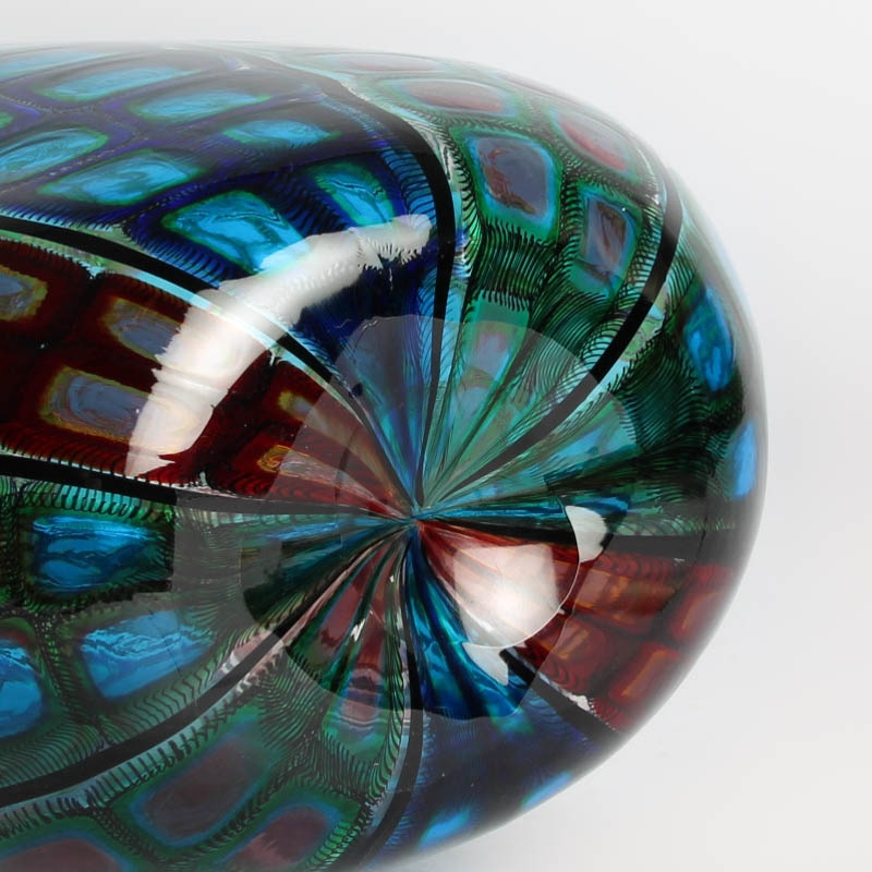 Detail f: Murrine-Glasvase, Adriano Dalla Valentina (geb. 1945), Murano, zusammengeschmolzene Murrinen und Canes in verschiedenen Farben, unsigniert, H. 30 cm