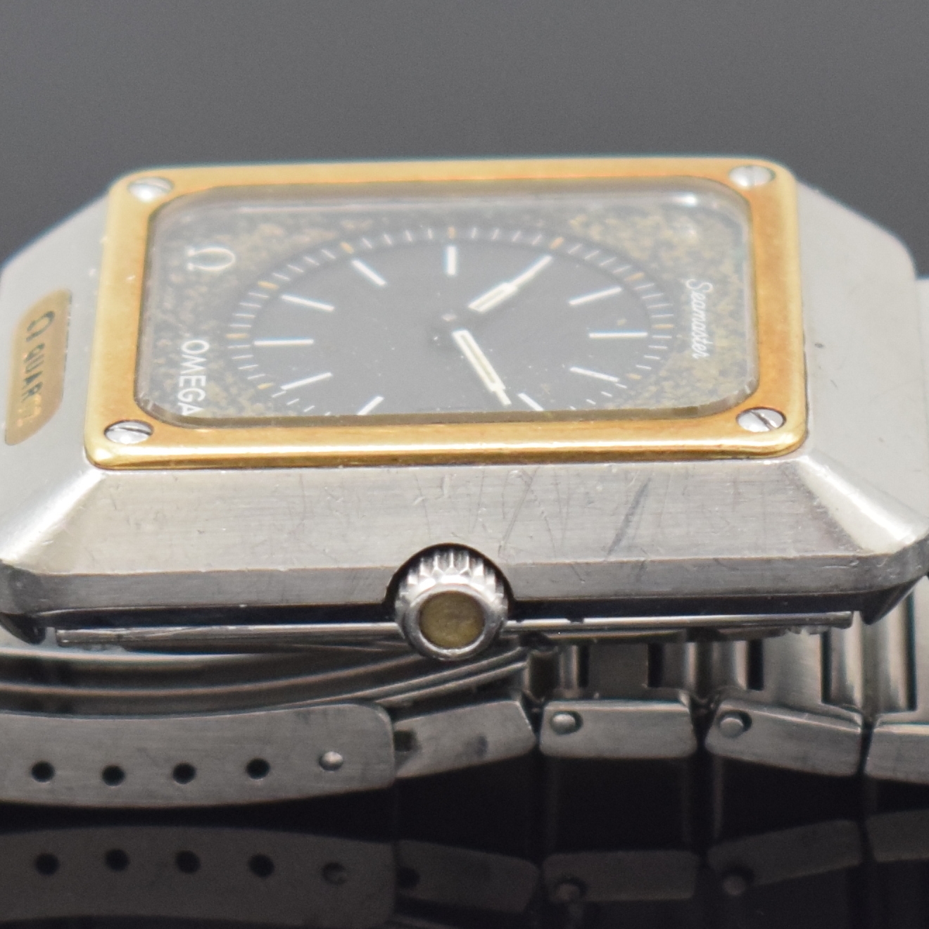 Detail d: OMEGA Seamaster "Mariner II" Armbanduhr Referenz 196.0050/396.0838, Schweiz um 1975, quarz, Edelstahlgeh. inkl. orig. Gliederband m. ...