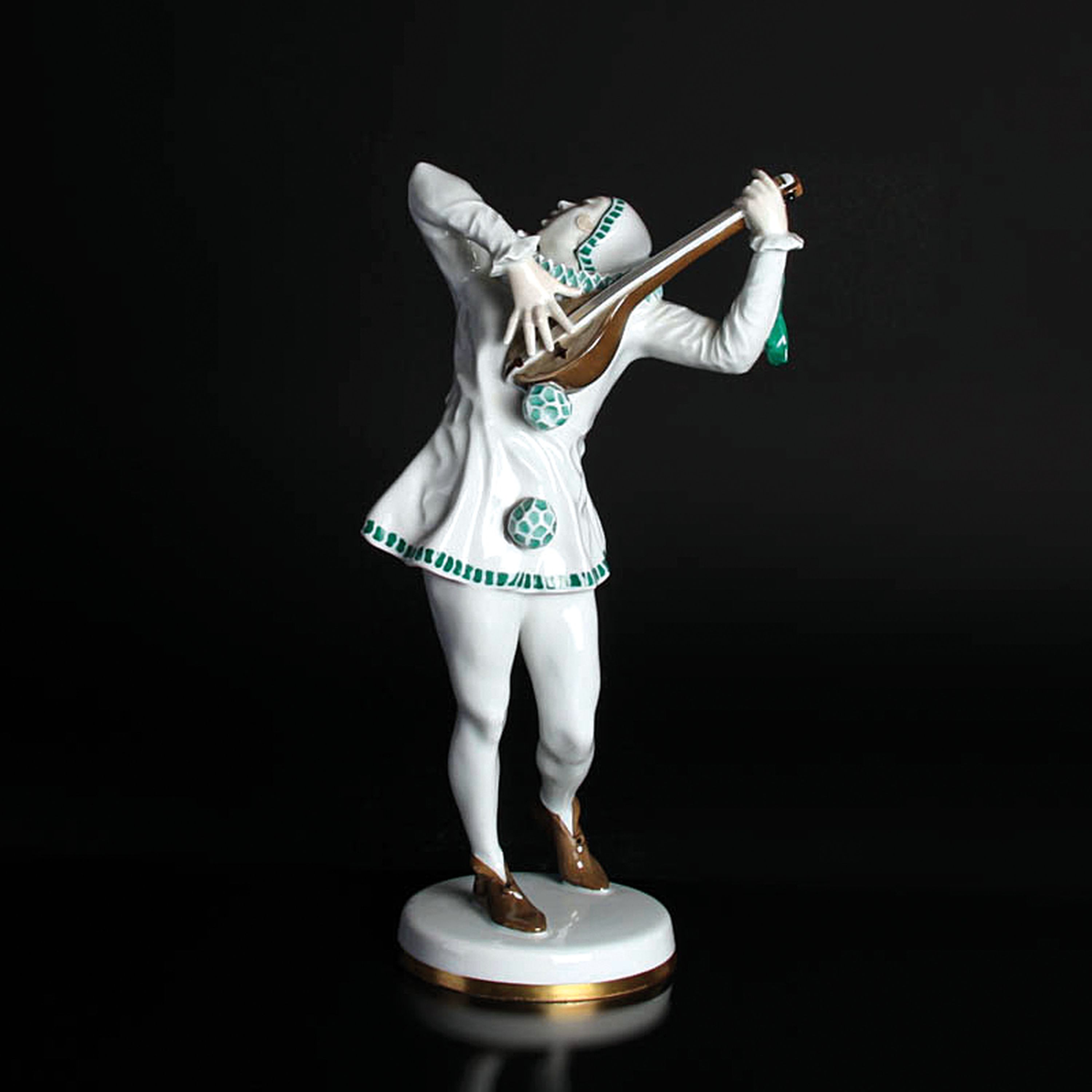 Porzellanfigur "Serenade", Hutschenreuther, Abteilung für Kunst, Selb, Marke wohl 1930/40er-Jahre, Porzellan, farbig staffiert, H. 36 cm, ...