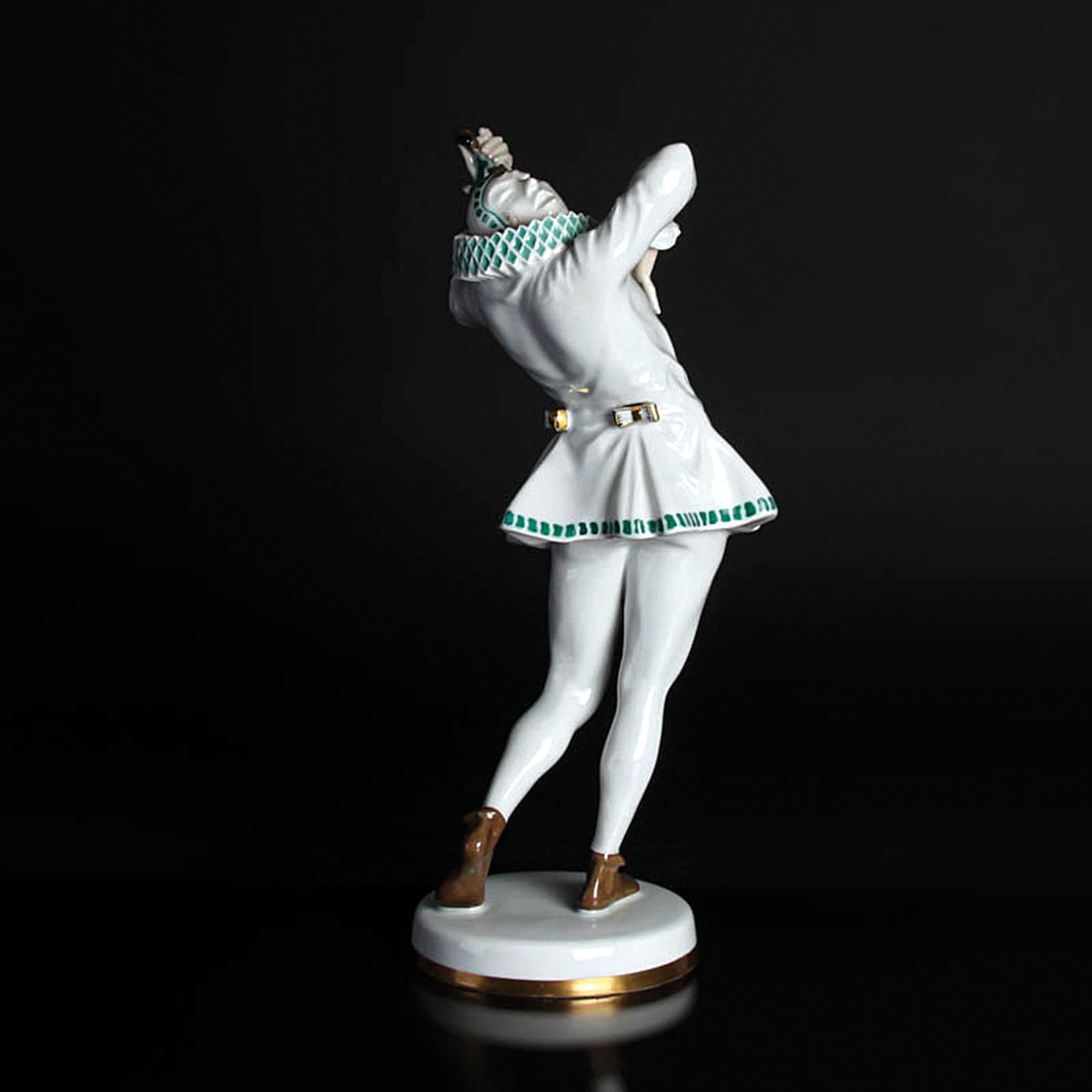 Detail d: Porzellanfigur "Serenade", Hutschenreuther, Abteilung für Kunst, Selb, Marke wohl 1930/40er-Jahre, Porzellan, farbig staffiert, H. 36 cm, ...