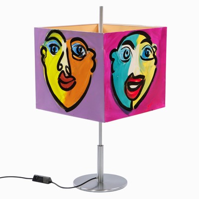 26904962b - Peter Robert Keil, Kunstobjekt Lampe bzw. Lampenschirm, ohne Titel, Lampe ca. 79x40x40 ...