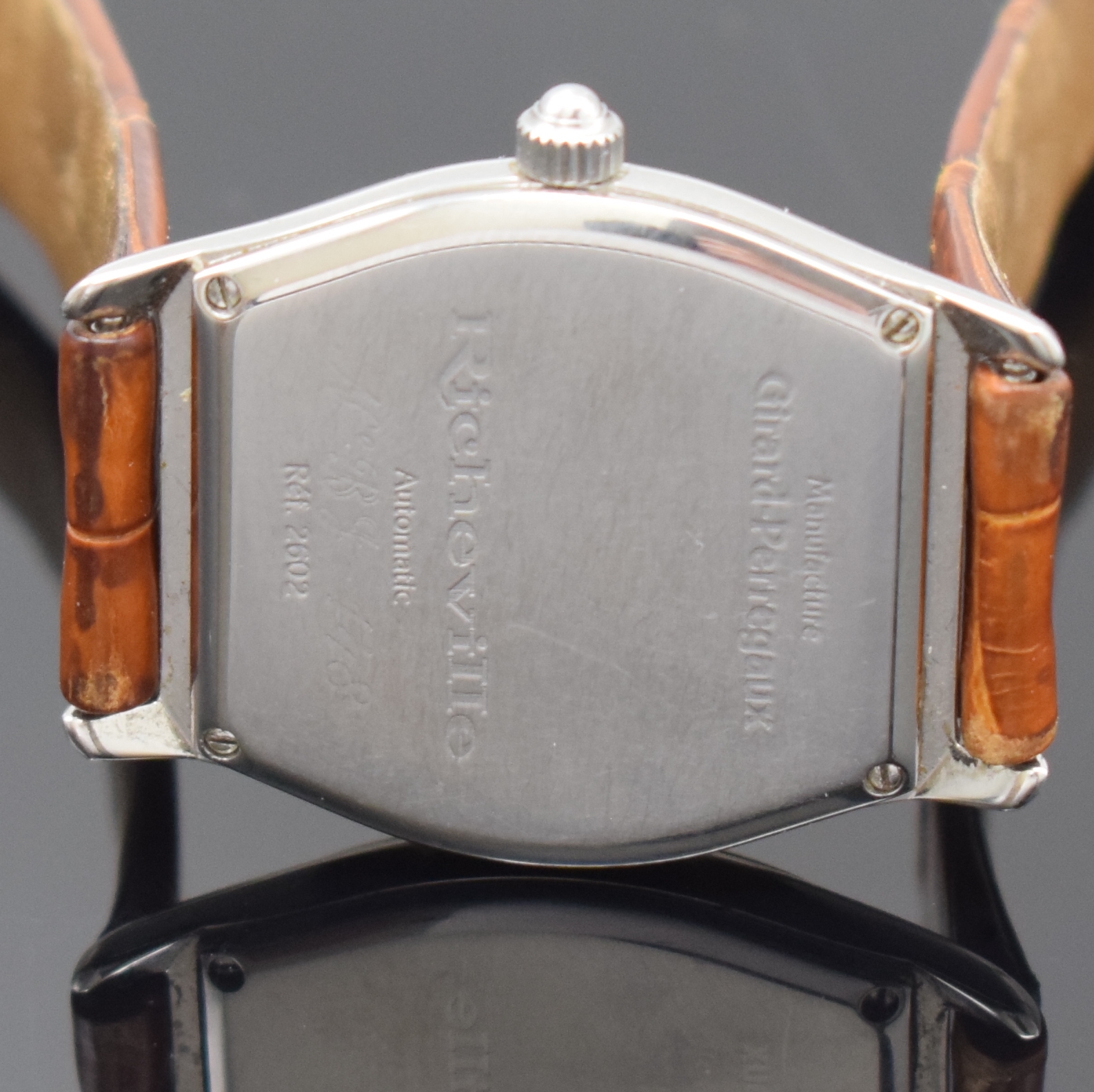 Detail f: GIRARD-PERREGAUX Richeville Damenarmbanduhr Referenz 2602, Schweiz um 1995, Automatik, tonneauförmiges Geh. in Edelstahl/Gold komb. inkl. orig. ...