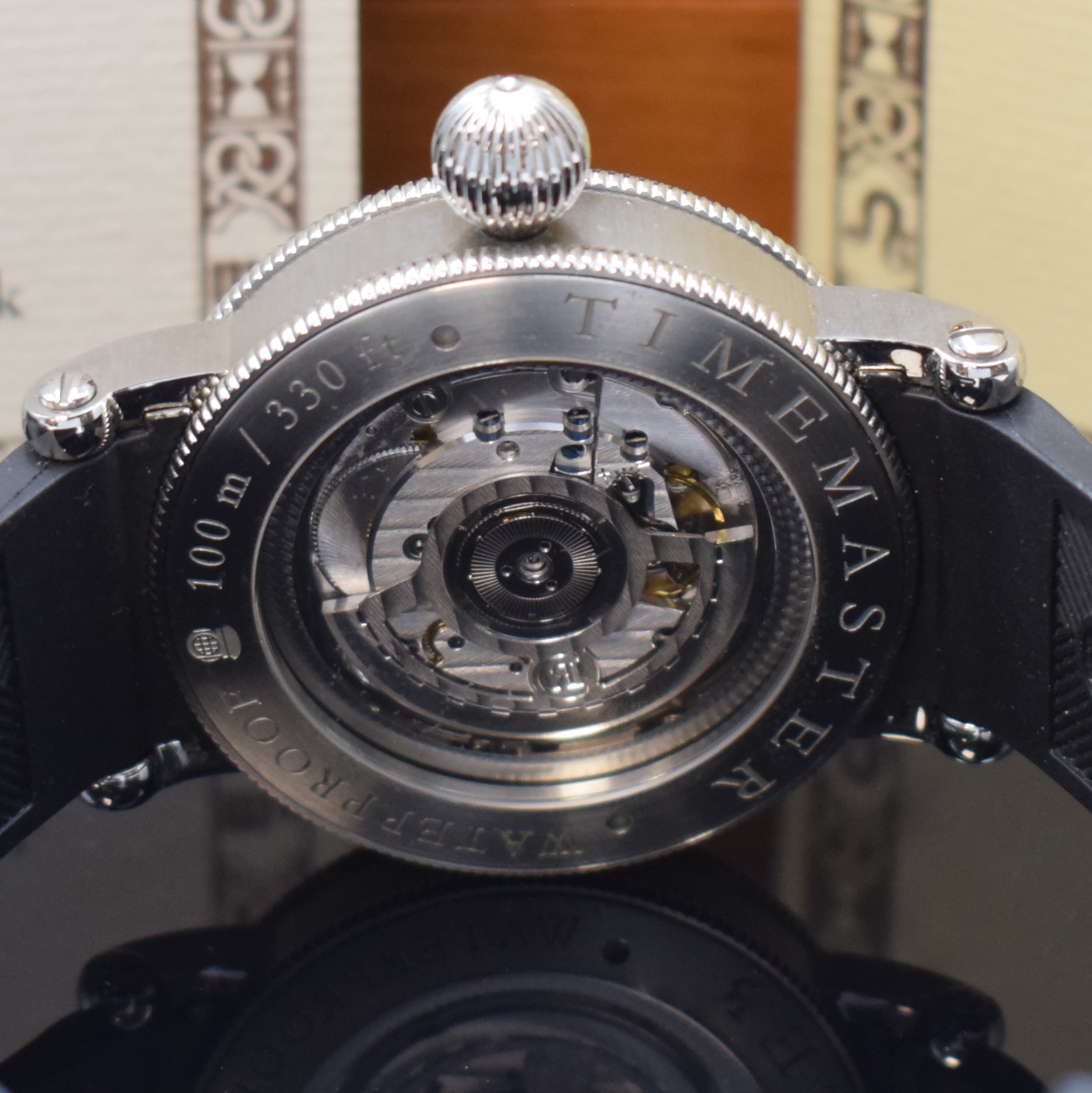 Detail d: CHRONOSWISS Timemaster Herrenarmbanduhr Referenz CH3533, Schweiz verk. lt. beil. Pap. 06/2012, Automatik, beids. vergl. Geh. in Stahl, Boden ...