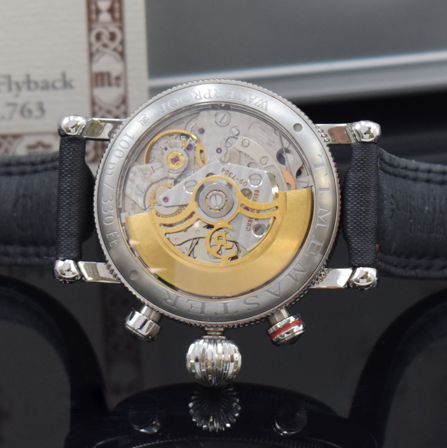 Detail g: CHRONOSWISS Timemaster Flyback Armbandchronograph Referenz CH7633, Schweiz um 2007, Automatik, beids. vergl. Geh. in Edelstahl inkl. orig. Lederband ...