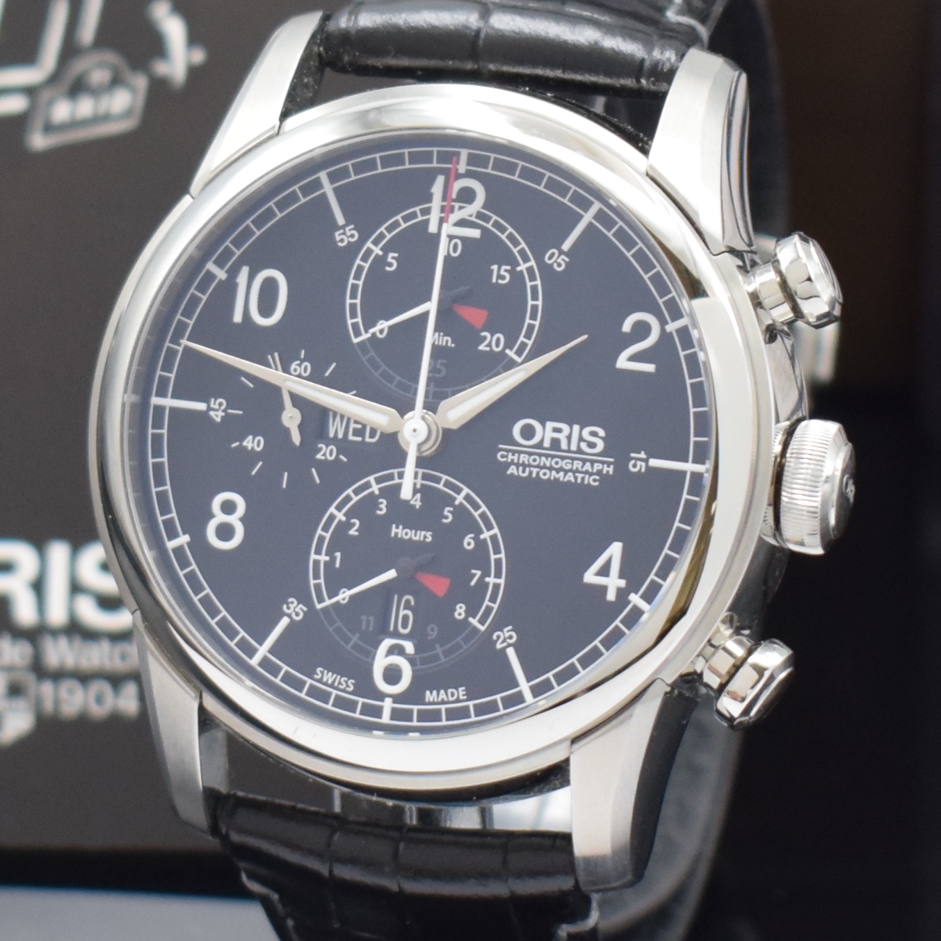 Detail a: ORIS Raid auf 500 Stück limitierter Armbandchronograph Referenz 7686-84, Schweiz um 2013, Automatik, Edelstahlgeh. inkl. orig. Lederband m. ...