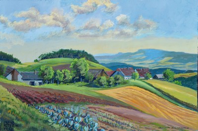 Image Franz Rotter, 1900-1944, 2 Aquarelle, "Bischofsmütze von Filzmoos" 38x31 ...
