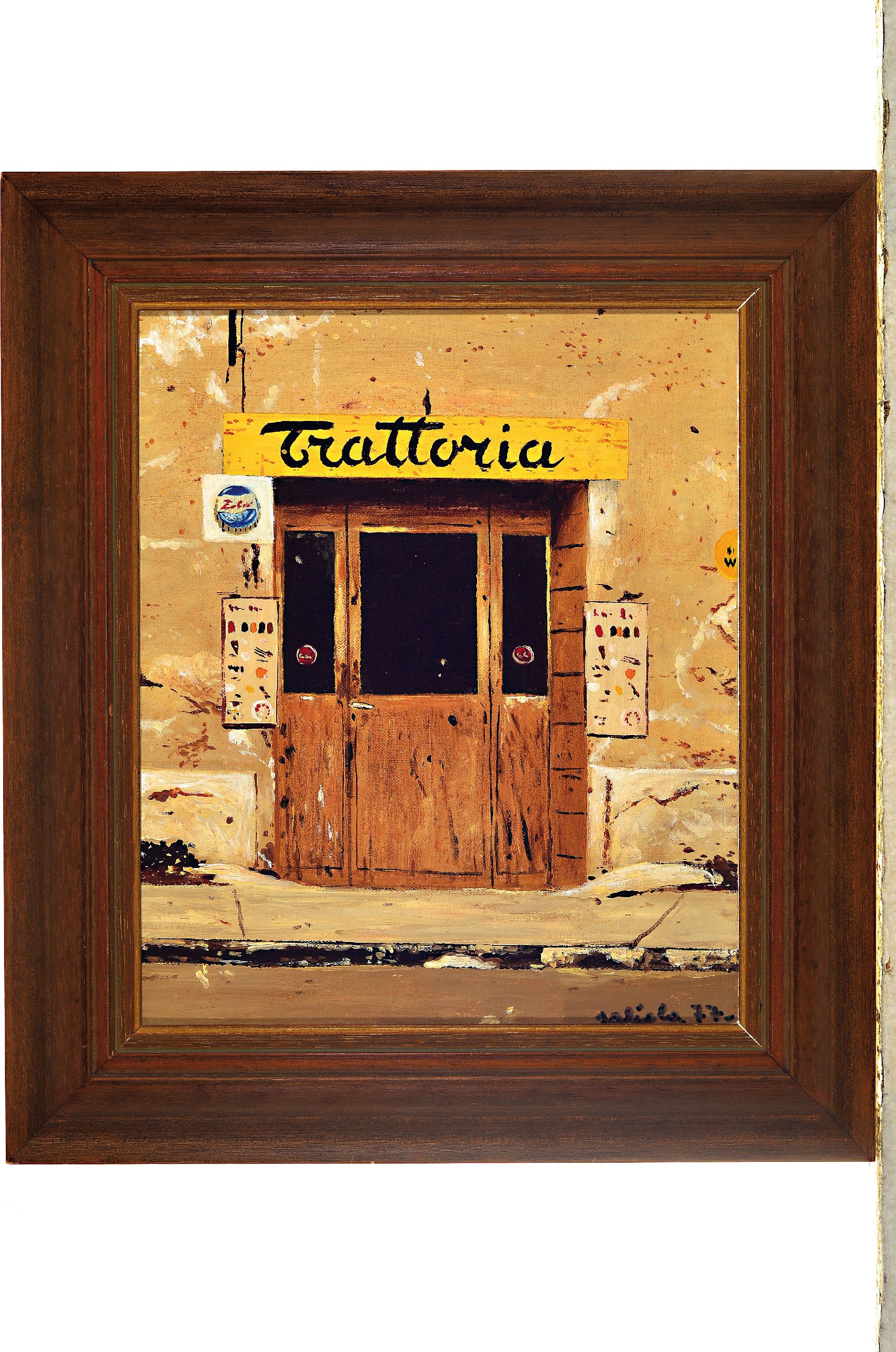 Detail k: Antonio Saliola, geb. 1939 Italien, "Trattoria", 1977, Öl/Lwd, 30x25 cm, Rahmen 40x36 cm