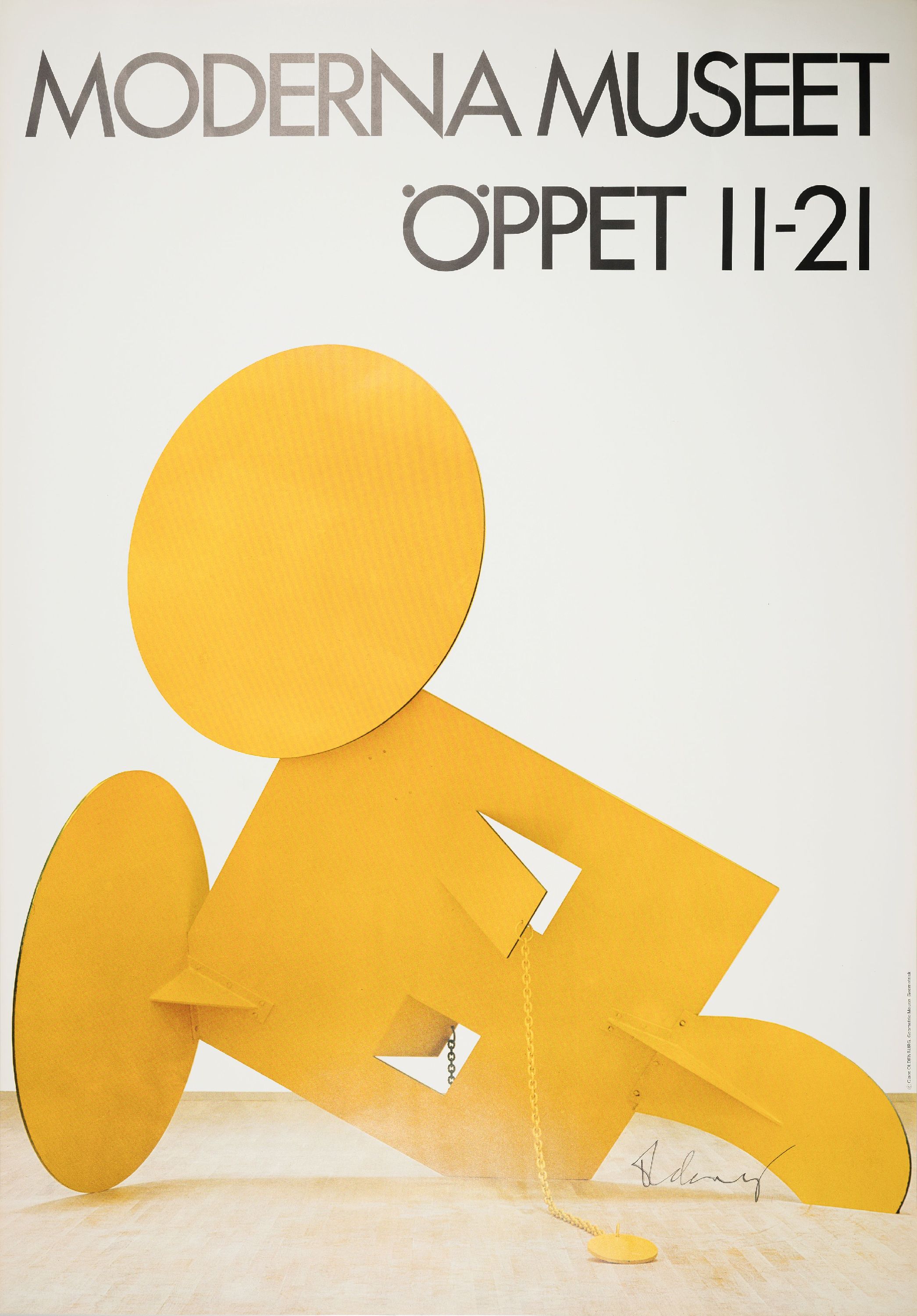 Detail k: Claes Oldenburg, 1929-2022, Ausstellungsplakat, /Geometric Mouse", Farboffset, handsigniert, Plakat für das Moderna Museet Stockholm 1972, ...