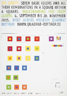 Image Sol Lewitt, 1928-2007, Ausstellungsplakat, Farboffset, zur Ausstellung im Josef Albers ...