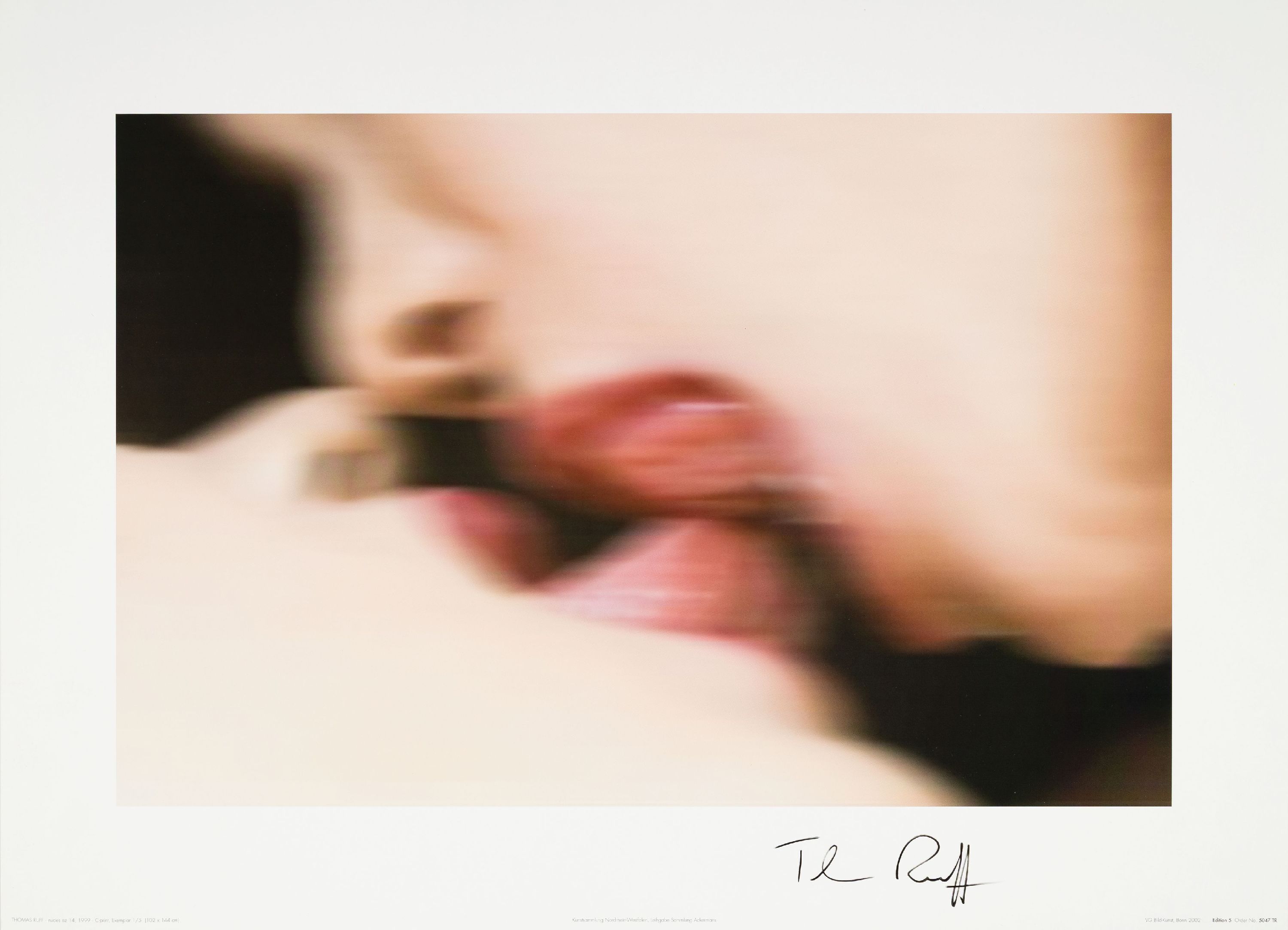 Detail k: Thomas Ruff, geb. 1958, "nudes et 14 (Kiss)"(1999), handsigniert, Multiple, Offsetdruck, VG Bild-Kunst, Bonn 2002, Edition 5,ungerahmt , ...